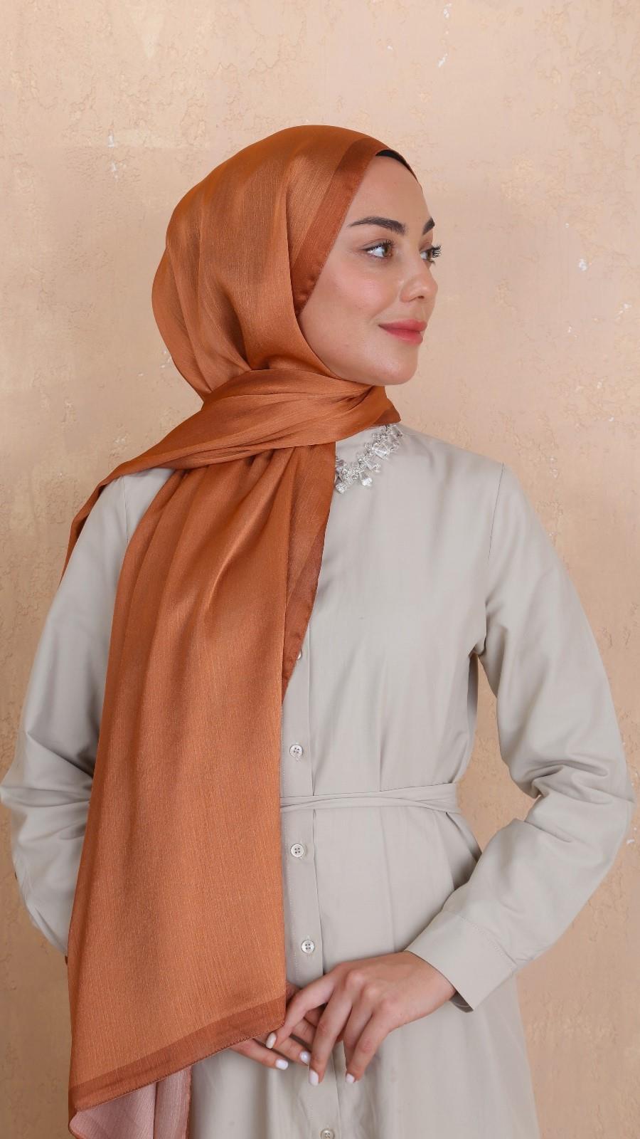 Locella İdol İpek Şal Tarçın-28