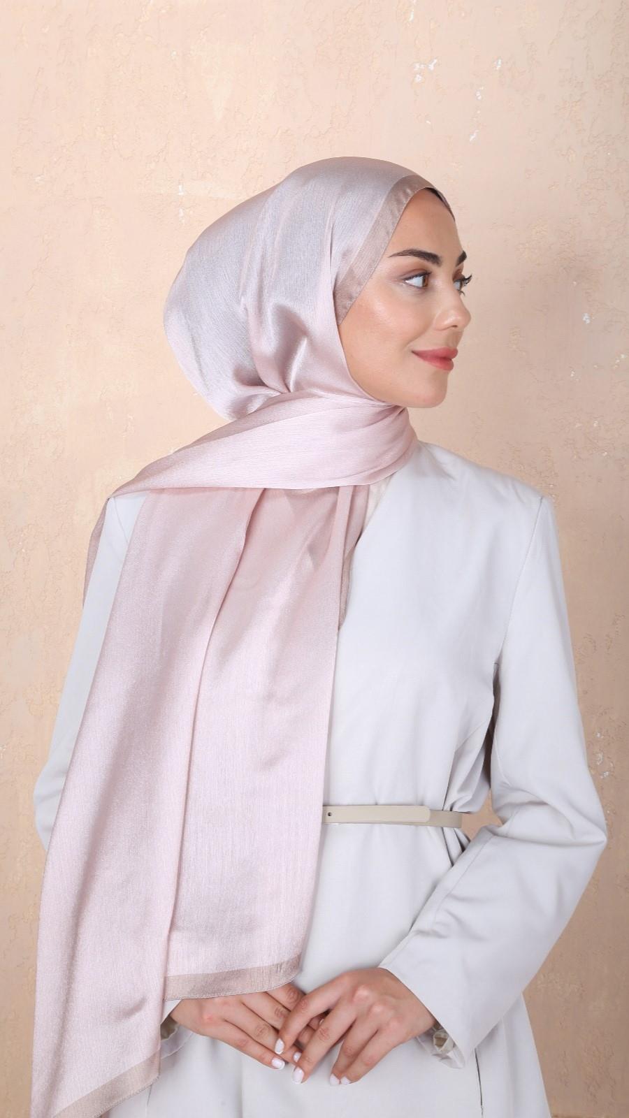 Locella İdol İpek Şal Toz Pembe-46