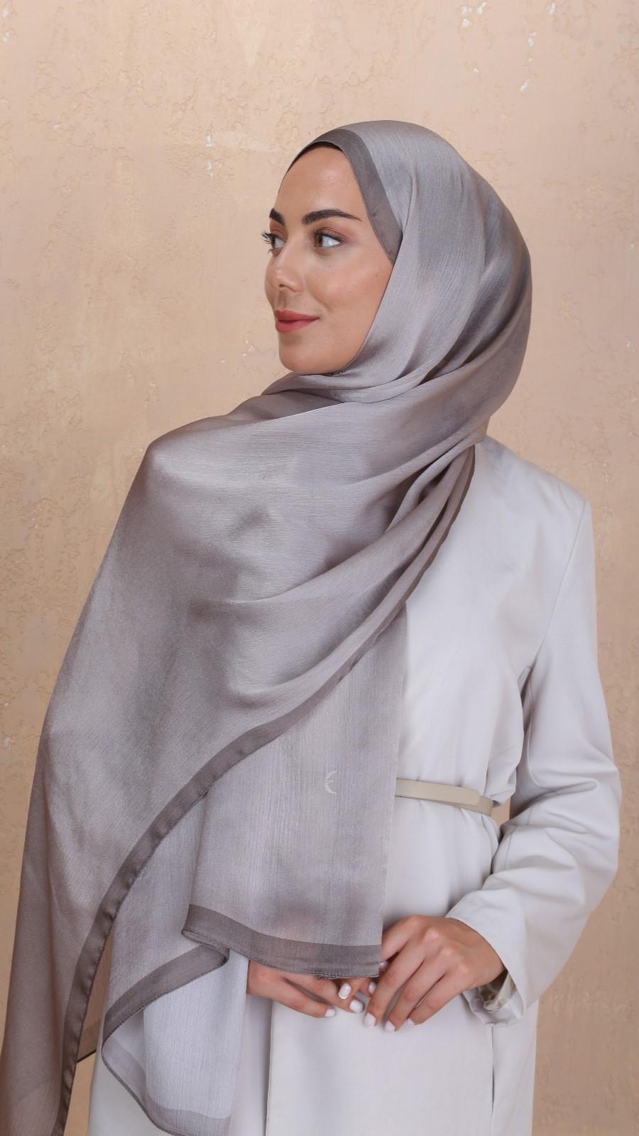 Locella İdol İpek Şal Vizon-38