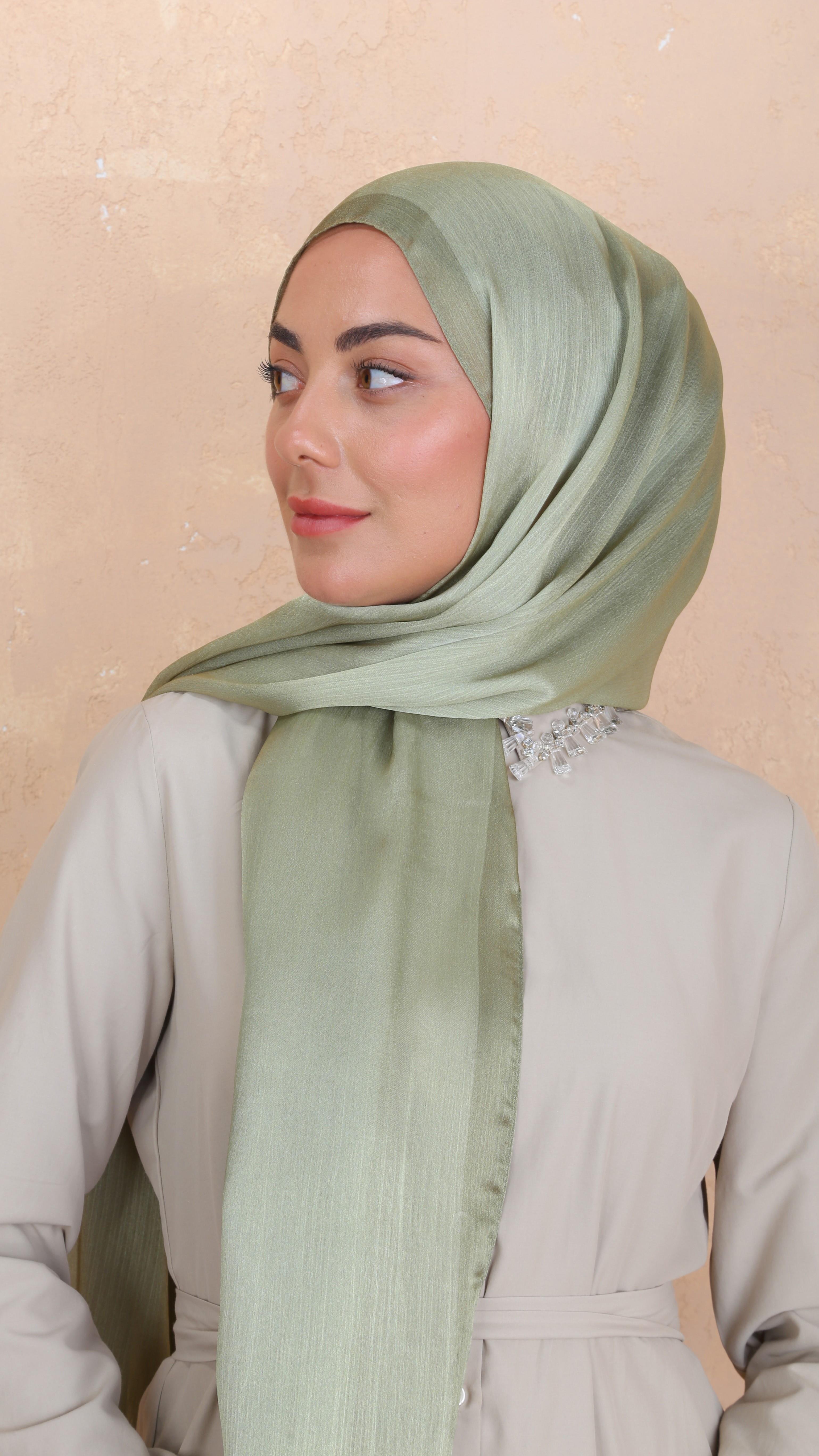 Locella İdol İpek Şal Yeşil-4