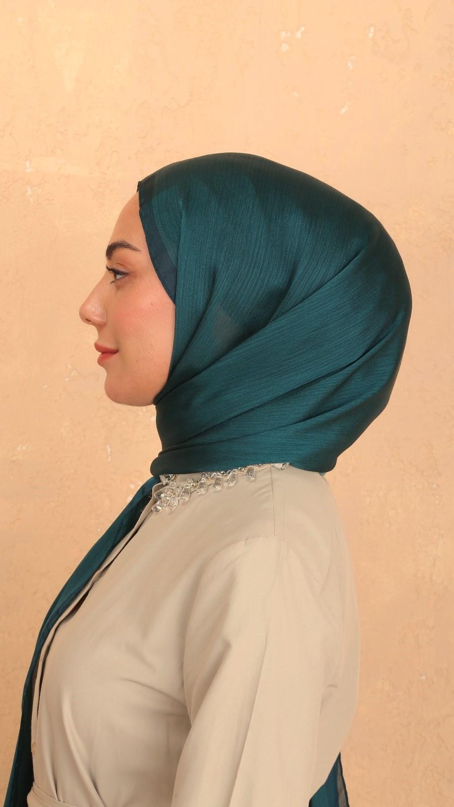 Locella İdol İpek Şal Zümrüt Yeşili-2