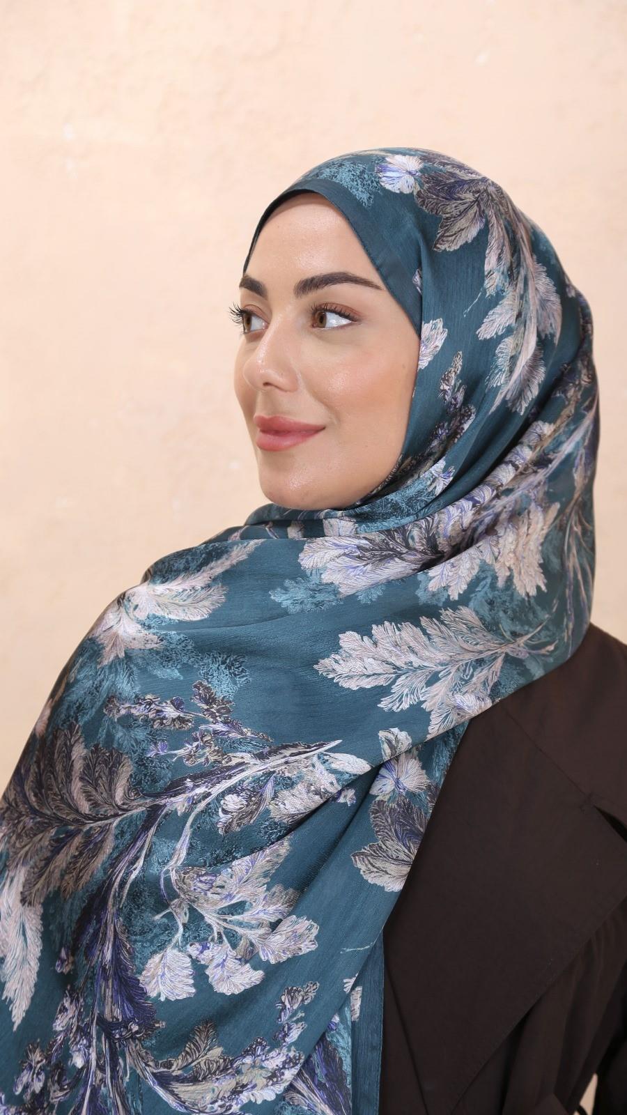 Locella İdol İpek Şal Zümrüt Yeşili-4