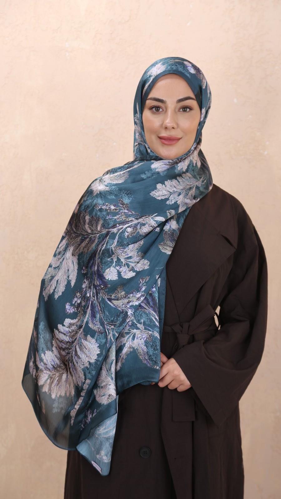 Locella İdol İpek Şal Zümrüt Yeşili-4