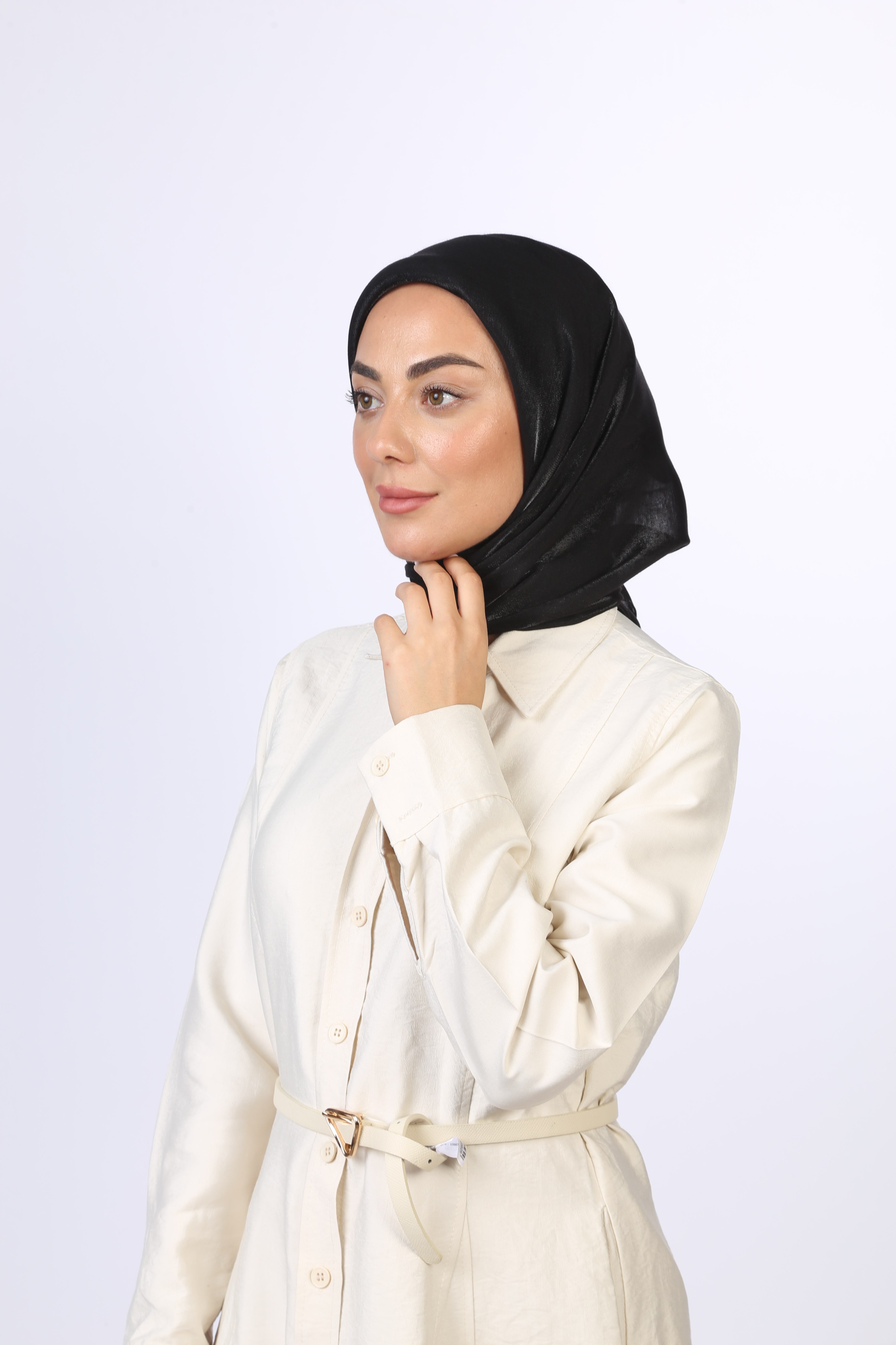 Locella Kehribar Eşarp Siyah