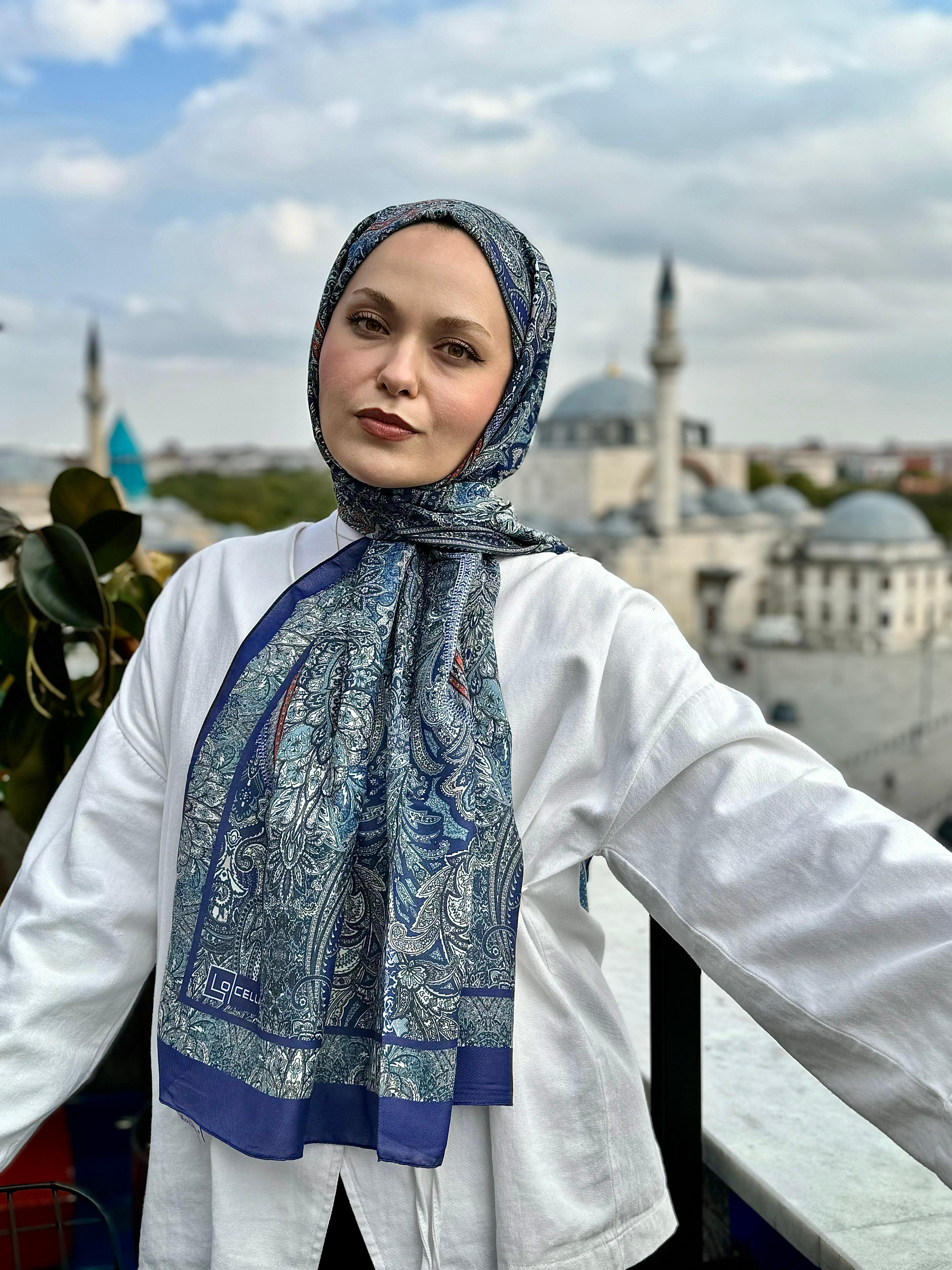 Locella Koza Pamuk Şal-4098