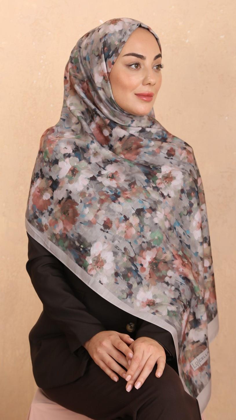 Locella Koza Pamuk Şal-Açık Vizon-4