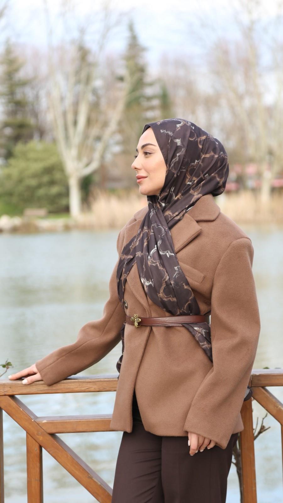 Locella Koza Pamuk Şal Acı Kahve