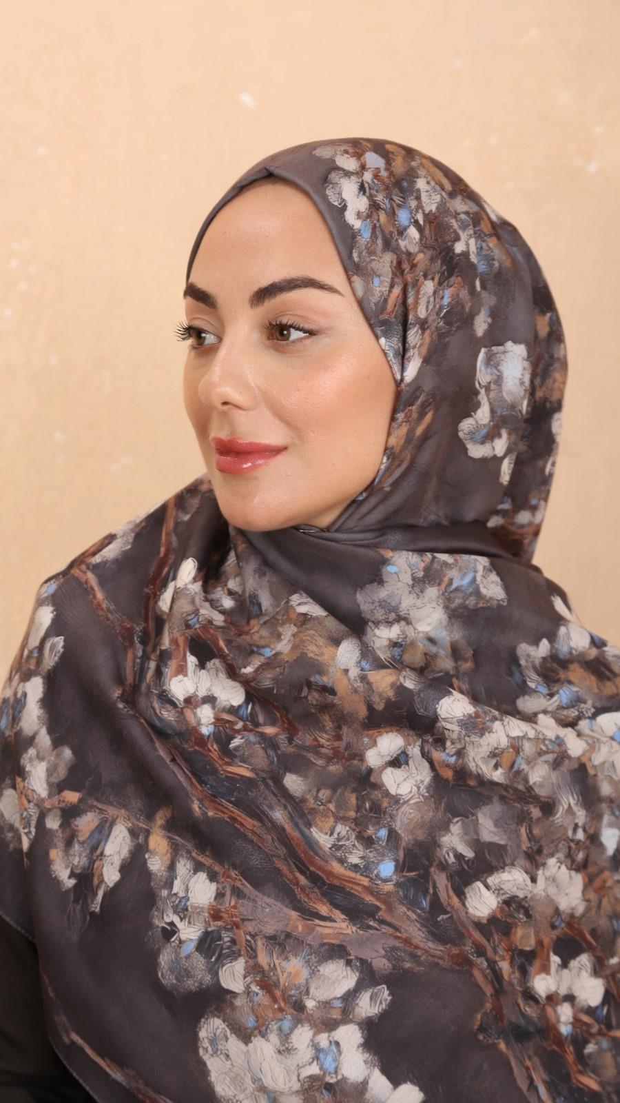 Locella Koza Pamuk Şal-Acı Kahve-1