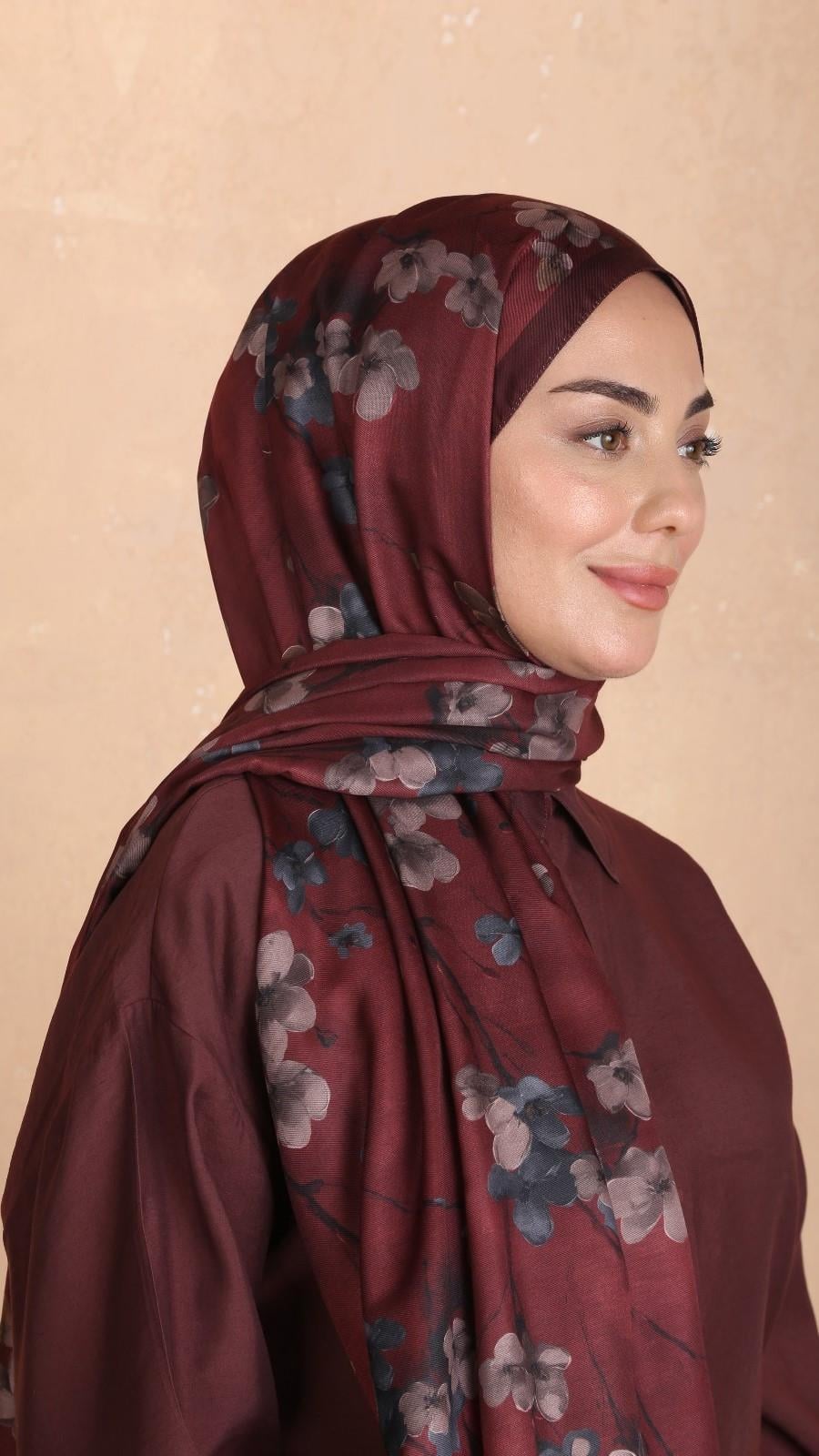Locella Koza Pamuk Şal Bordo