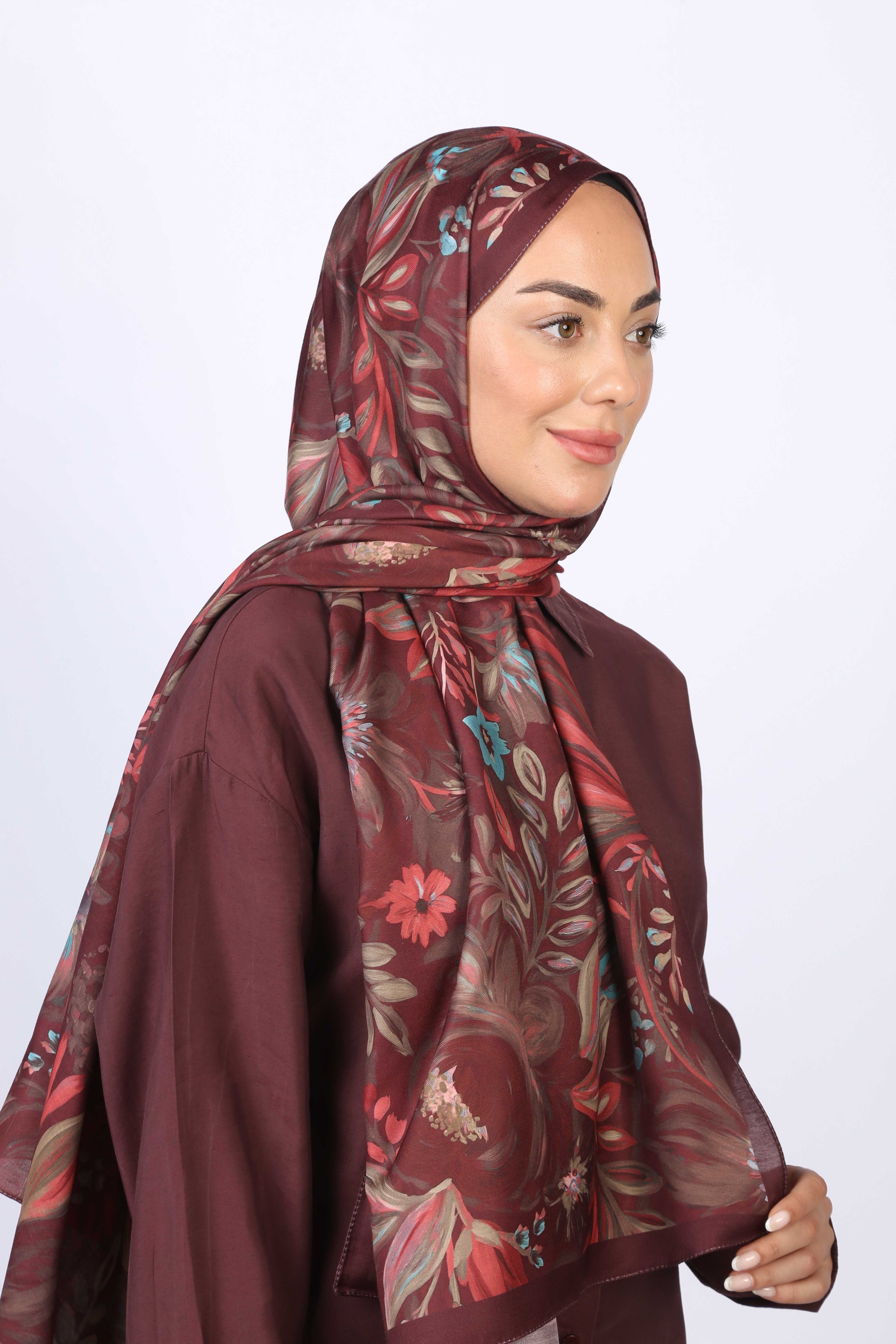 Locella Koza Pamuk Şal Bordo