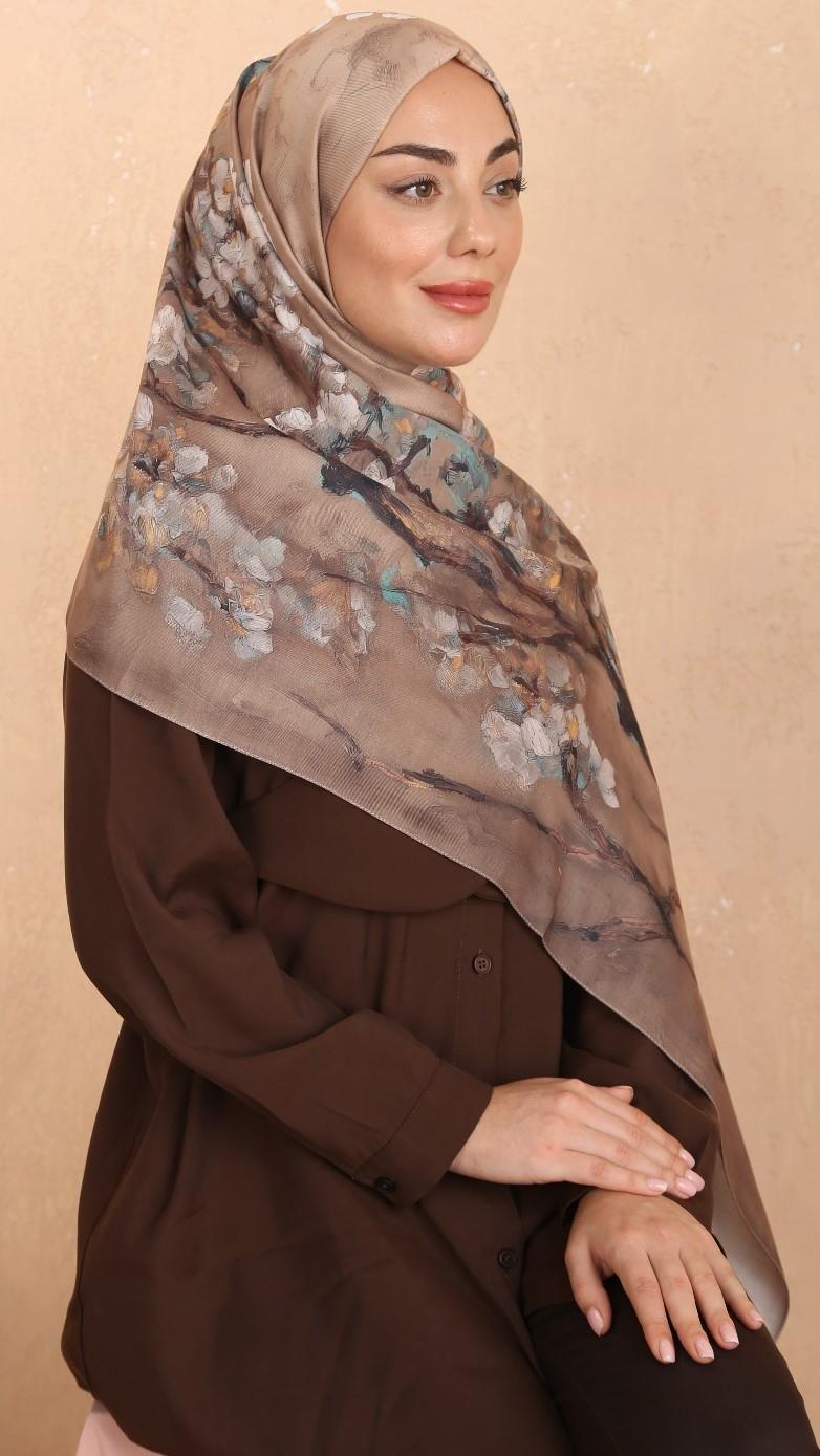 Locella Koza Pamuk Şal-Camel-11