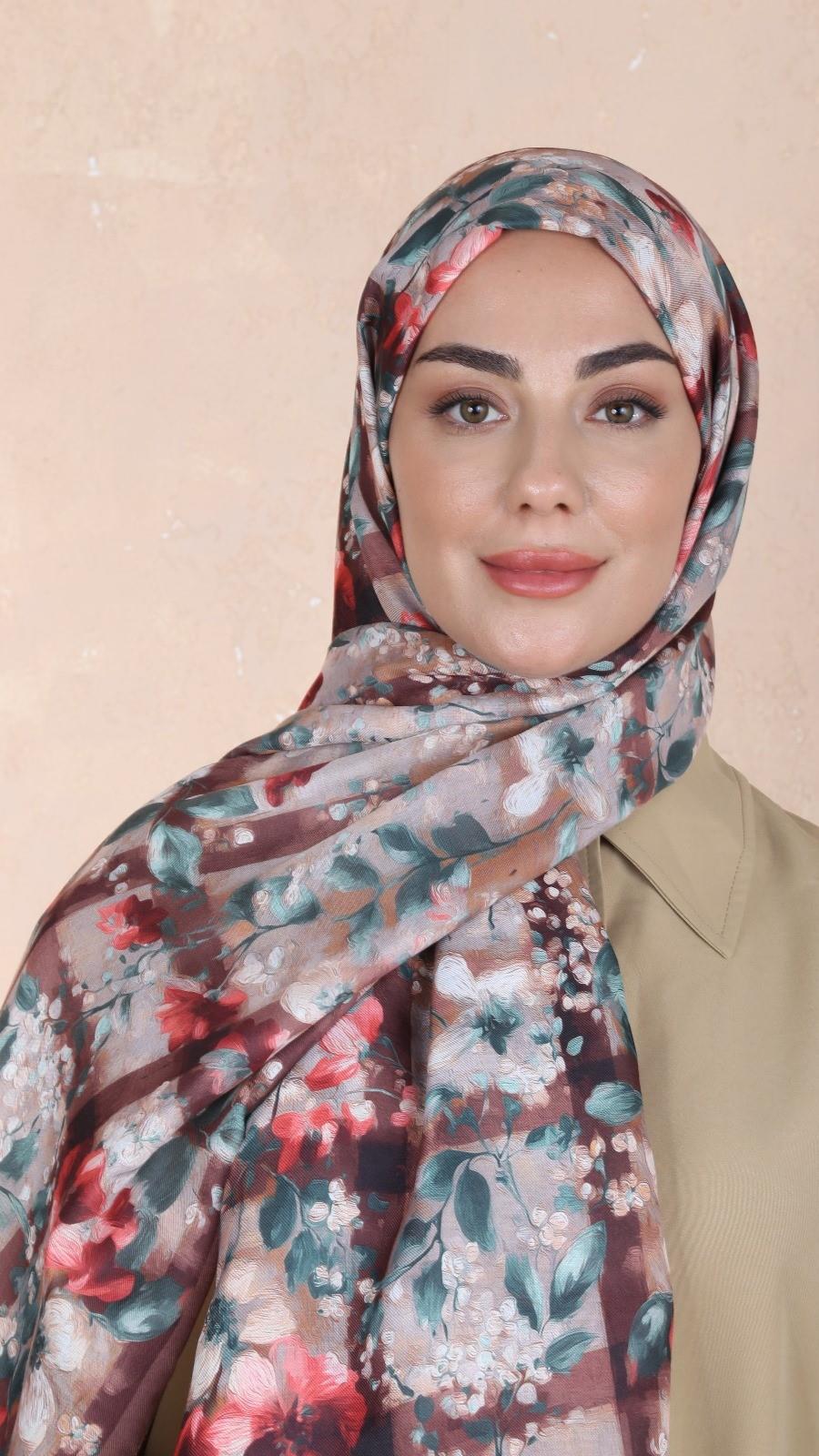 Locella Koza Pamuk Şal-Kahve-7