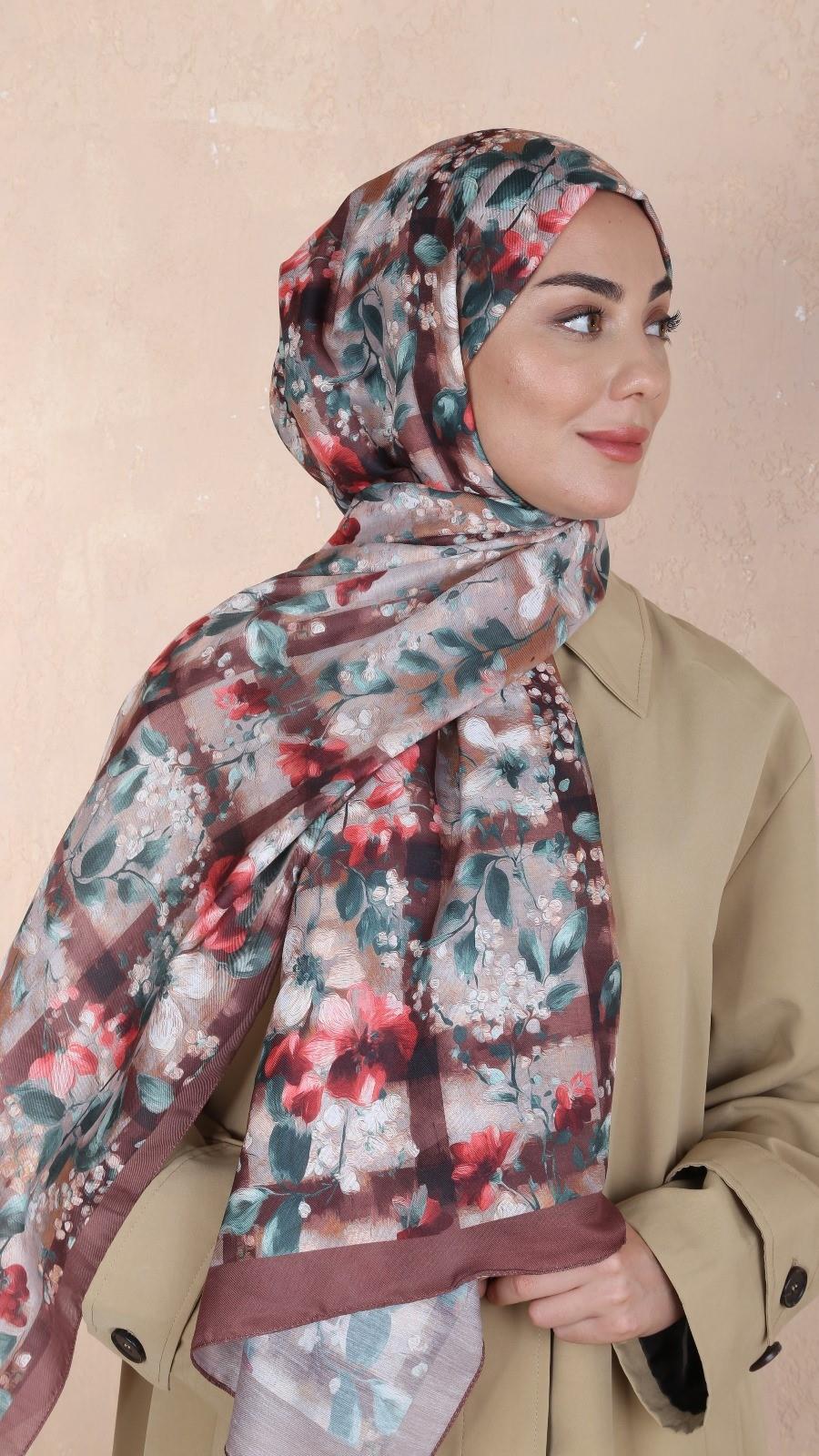 Locella Koza Pamuk Şal-Kahve-7