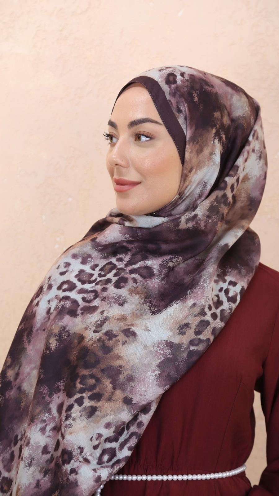 Locella Koza Pamuk Şal-Kızıl Kahve-8