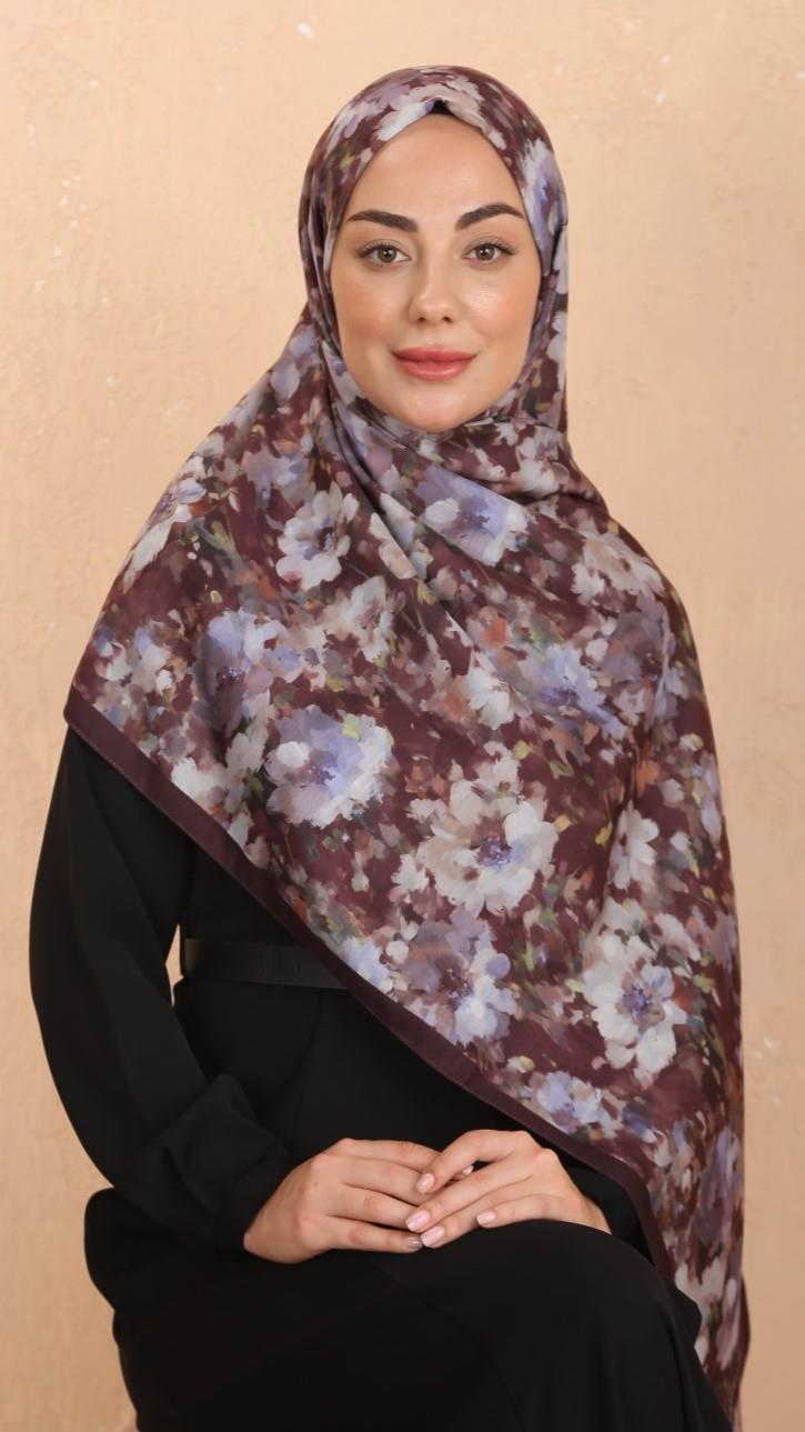 Locella Koza Pamuk Şal-Kestane Kahve-5