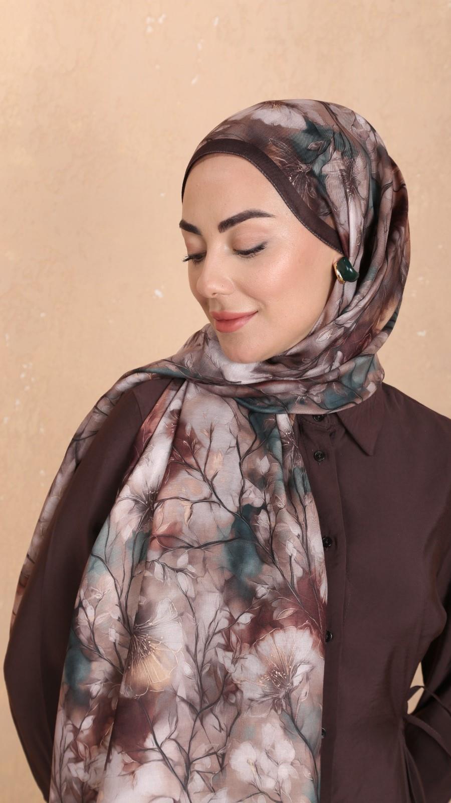 Locella Koza Pamuk Şal Kahve