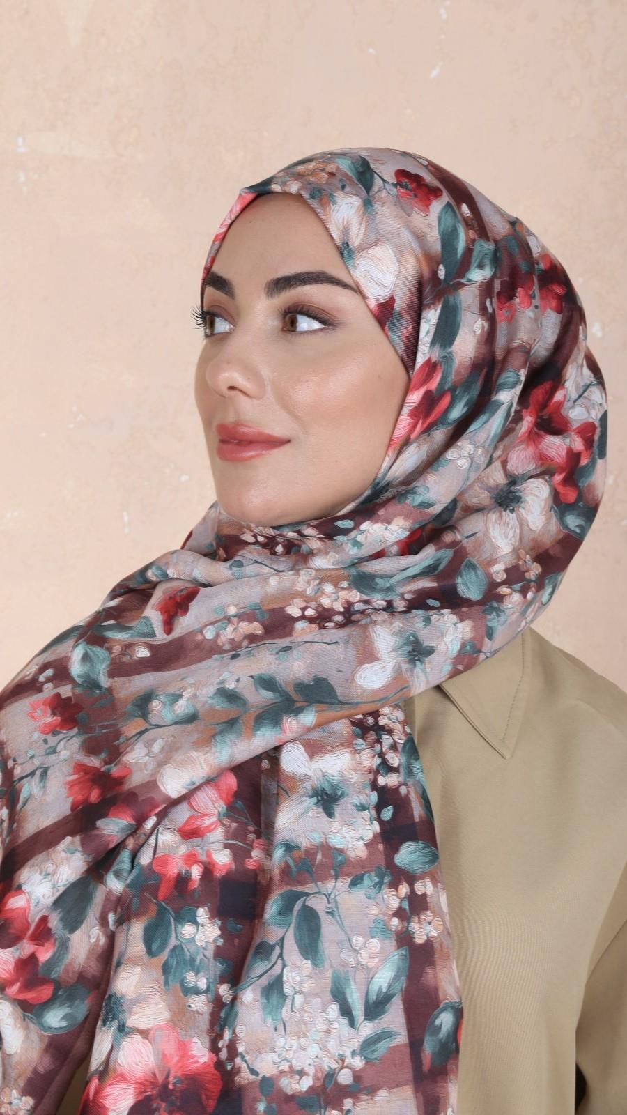 Locella Koza Pamuk Şal-Kahve-7