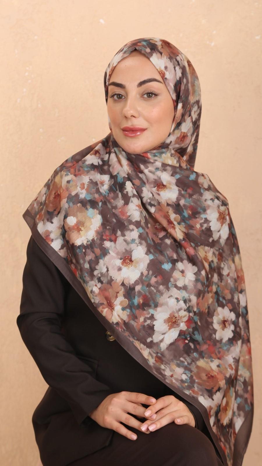 Locella Koza Pamuk Şal-Kahve-7