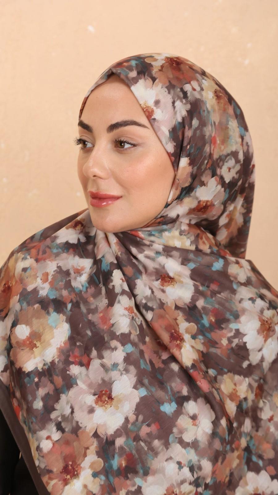 Locella Koza Pamuk Şal-Kahve-7