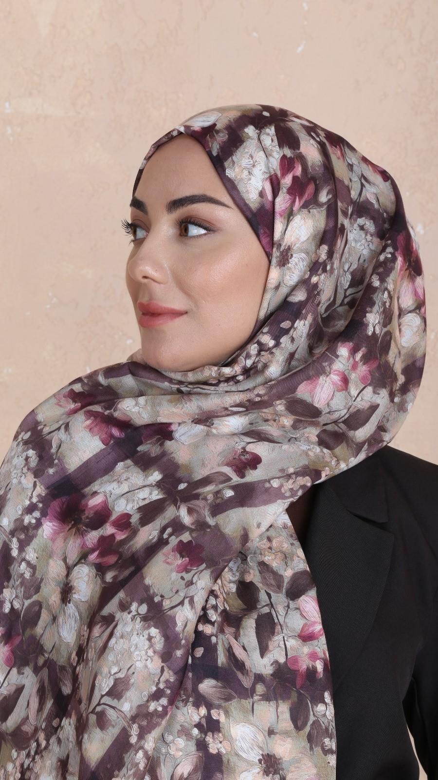 Locella Koza Pamuk Şal-Kızıl Kahve-6