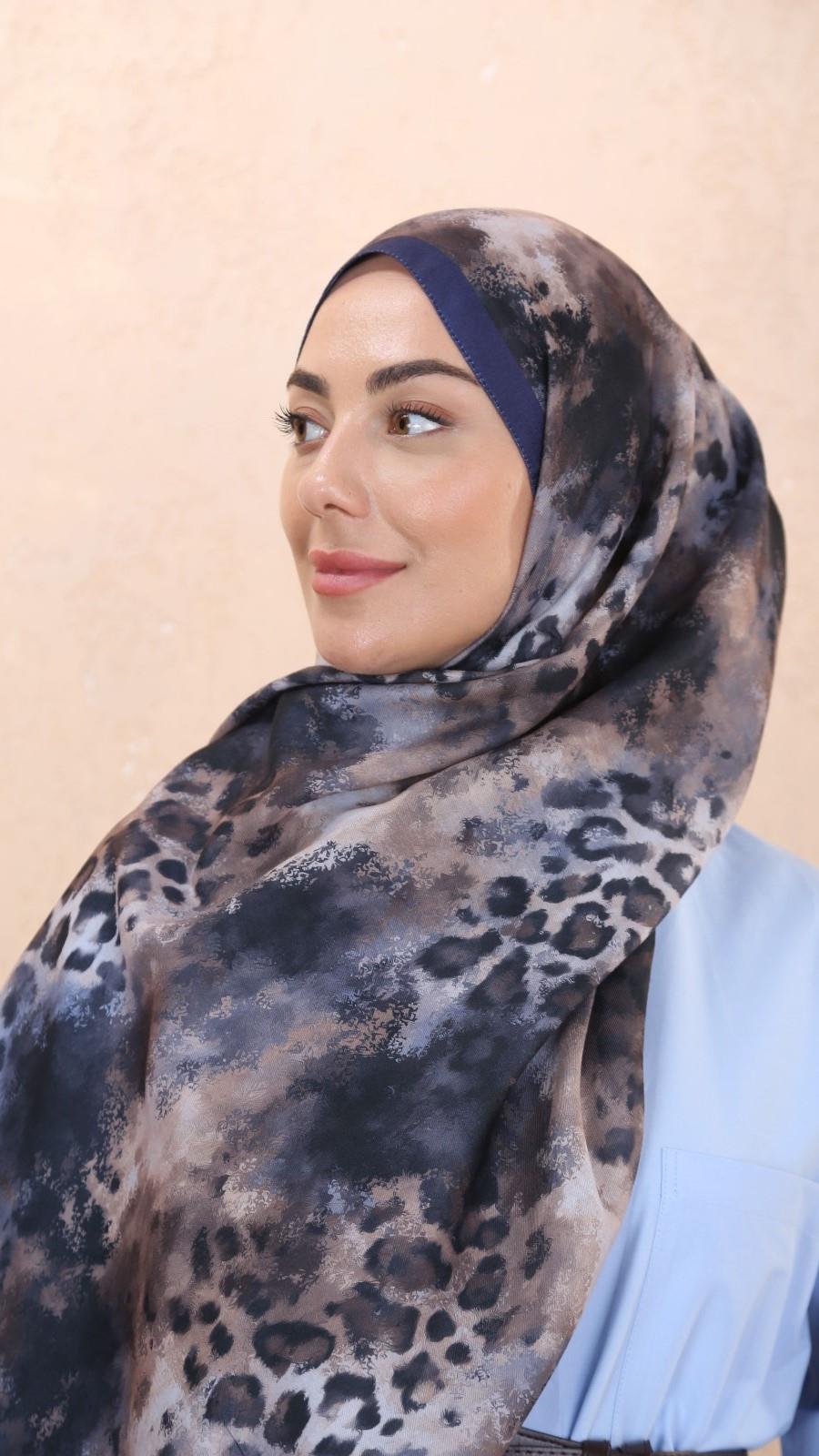 Locella Koza Pamuk Şal-Lacivert-7