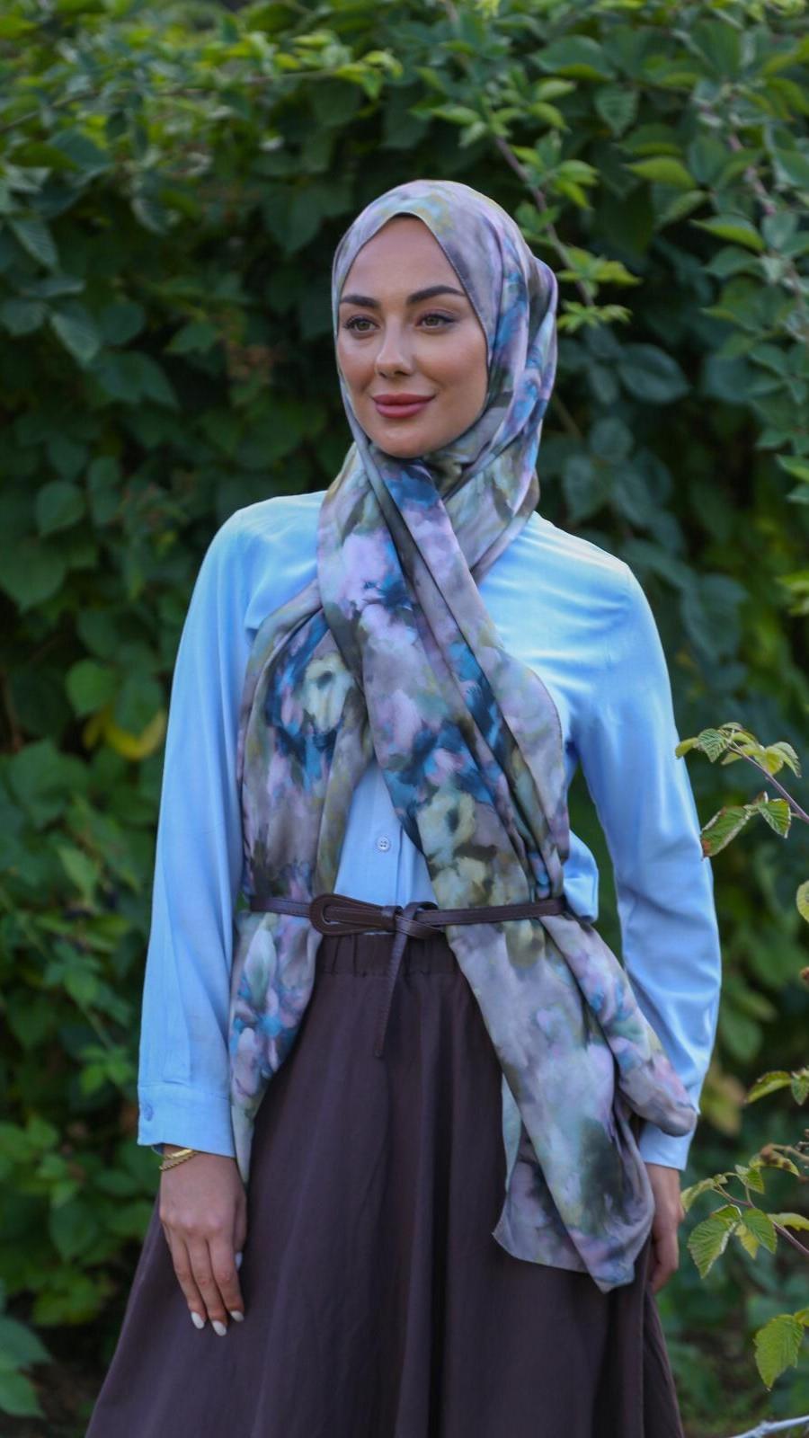 Locella Koza Pamuk Şal-Leylak-10