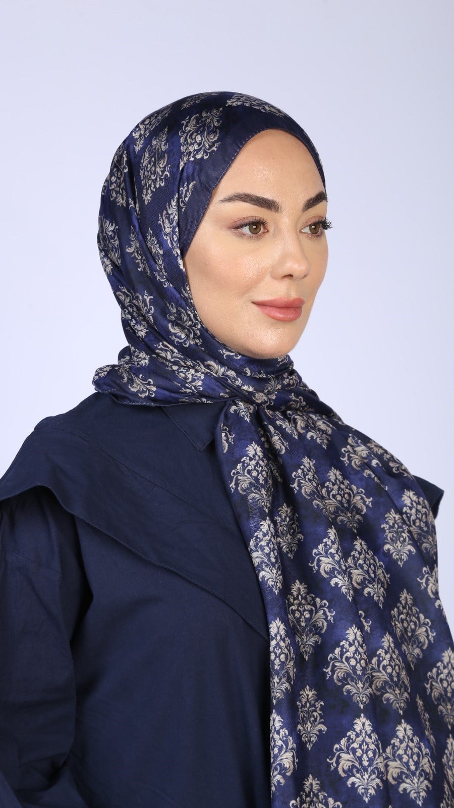 Locella Koza Pamuk Şal Lacivert