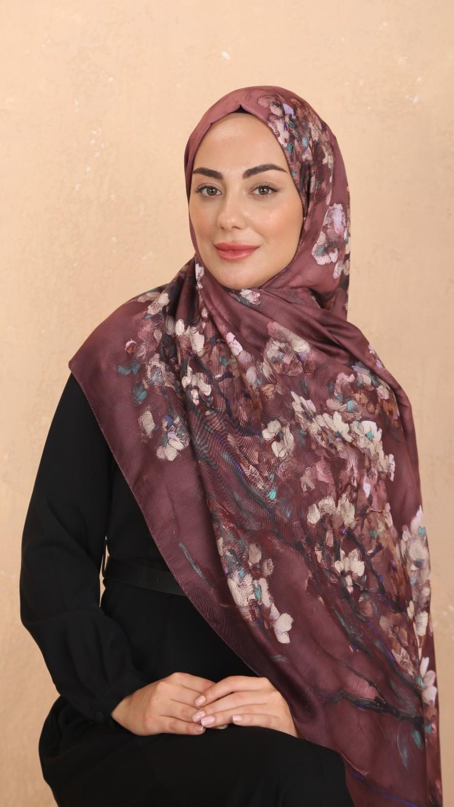 Locella Koza Pamuk Şal-Mürdüm-2