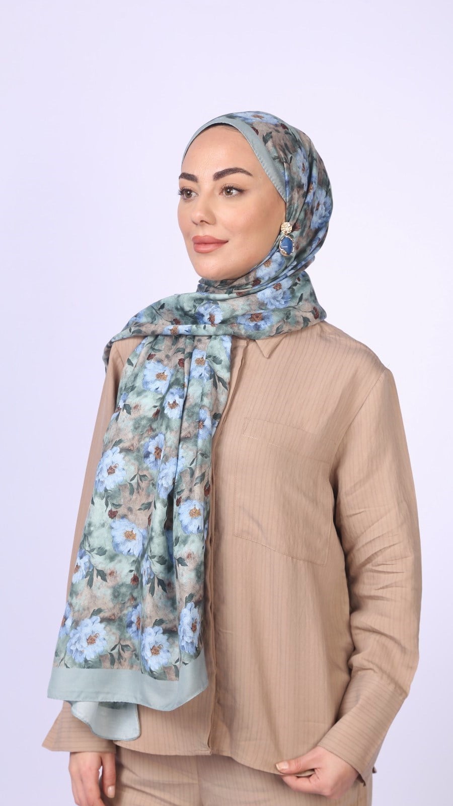 Locella Koza Pamuk Şal Mint
