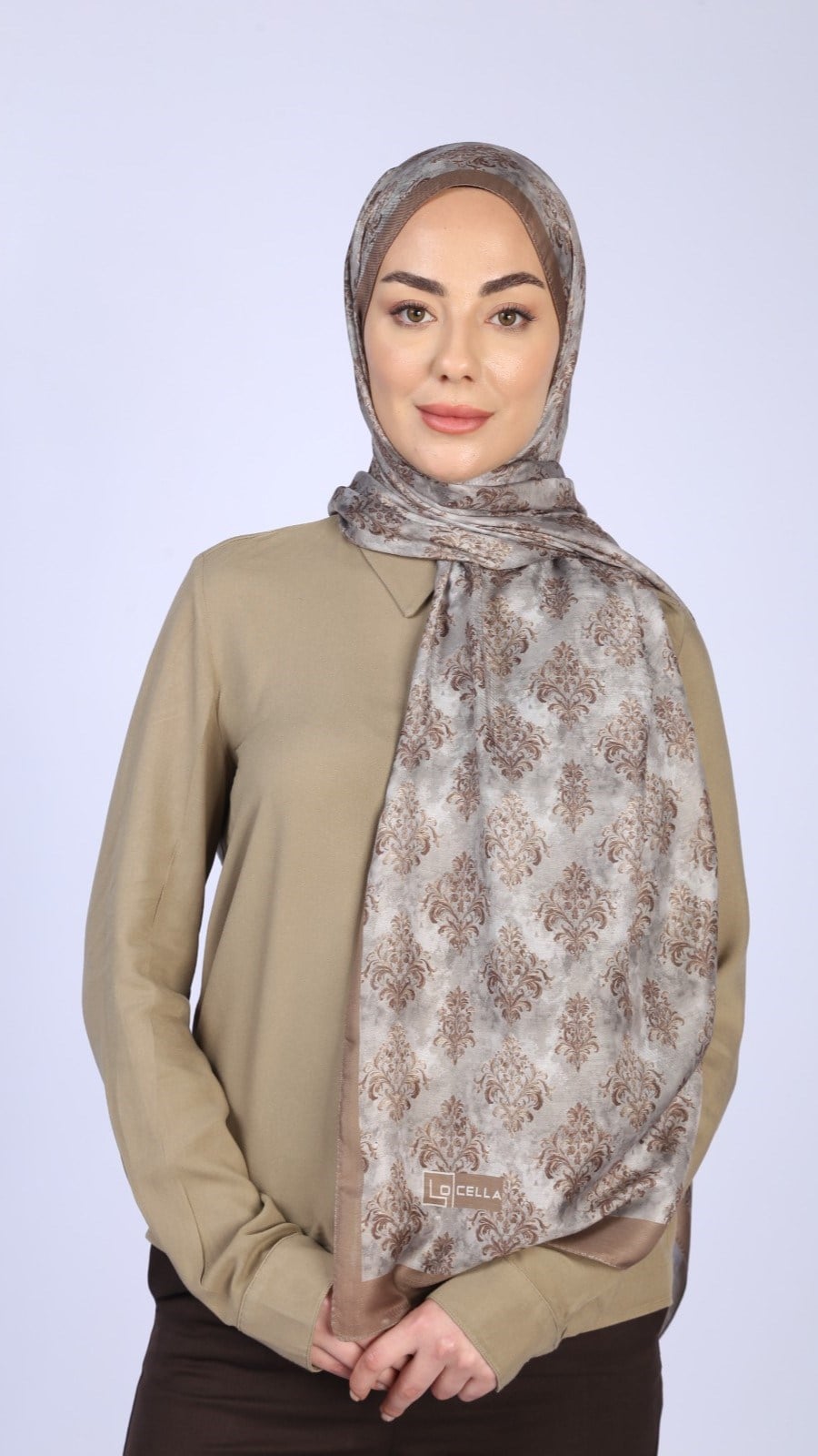 Locella Koza Pamuk Şal Olive
