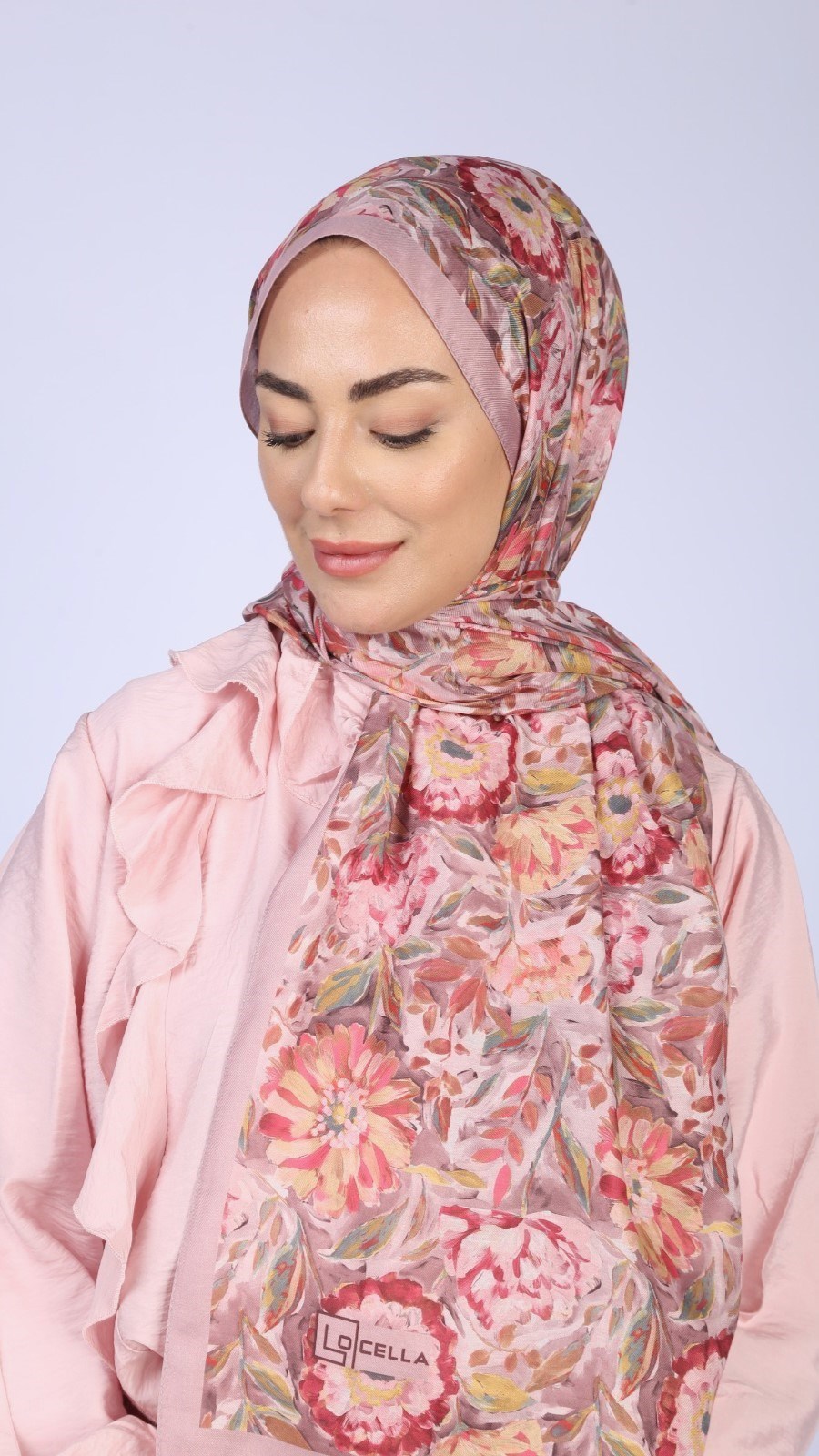 Locella Koza Pamuk Şal Pembe