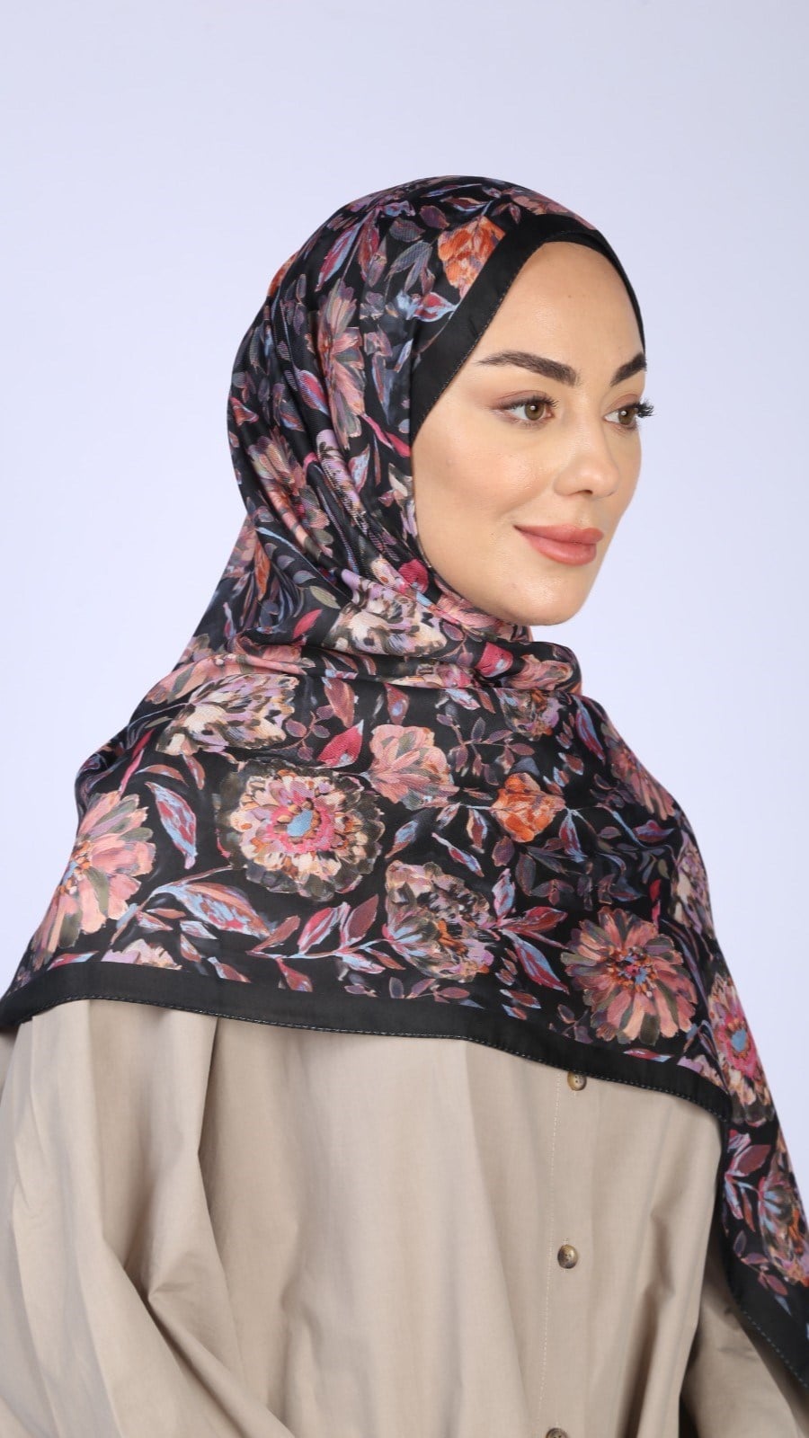Locella Koza Pamuk Şal Siyah