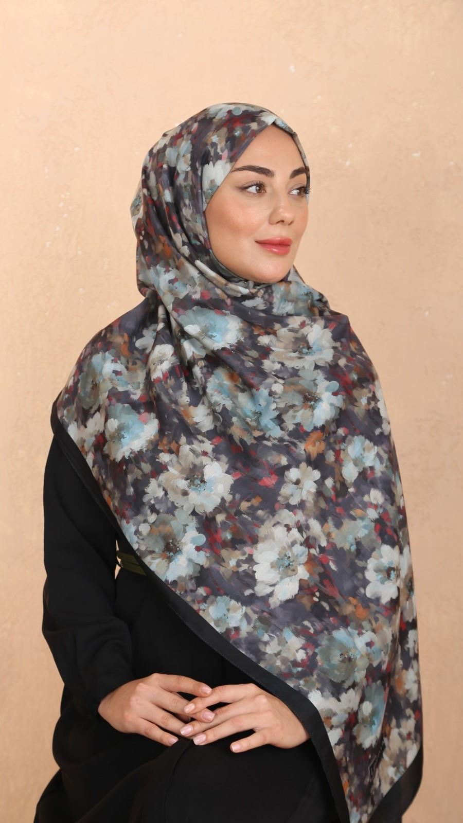 Locella Koza Pamuk Şal-Siyah-3