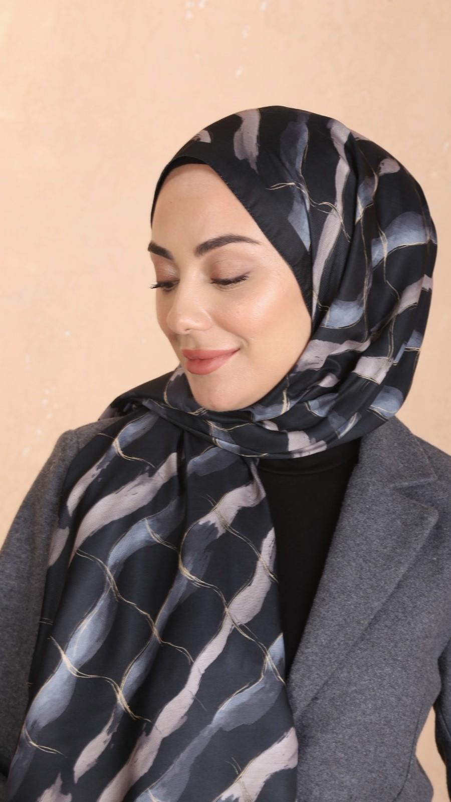 Locella Koza Pamuk Şal Siyah