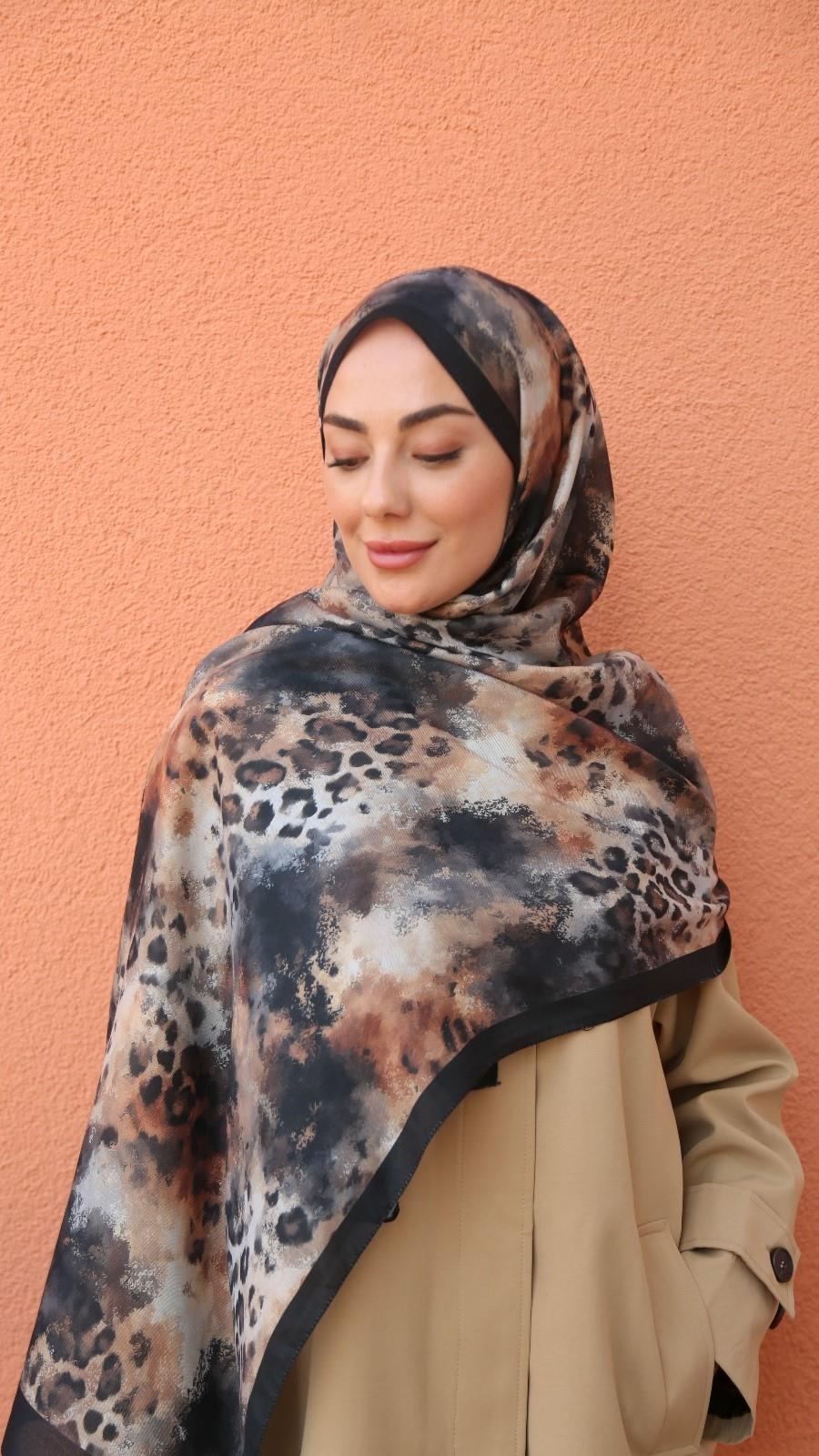 Locella Koza Pamuk Şal-Siyah-3