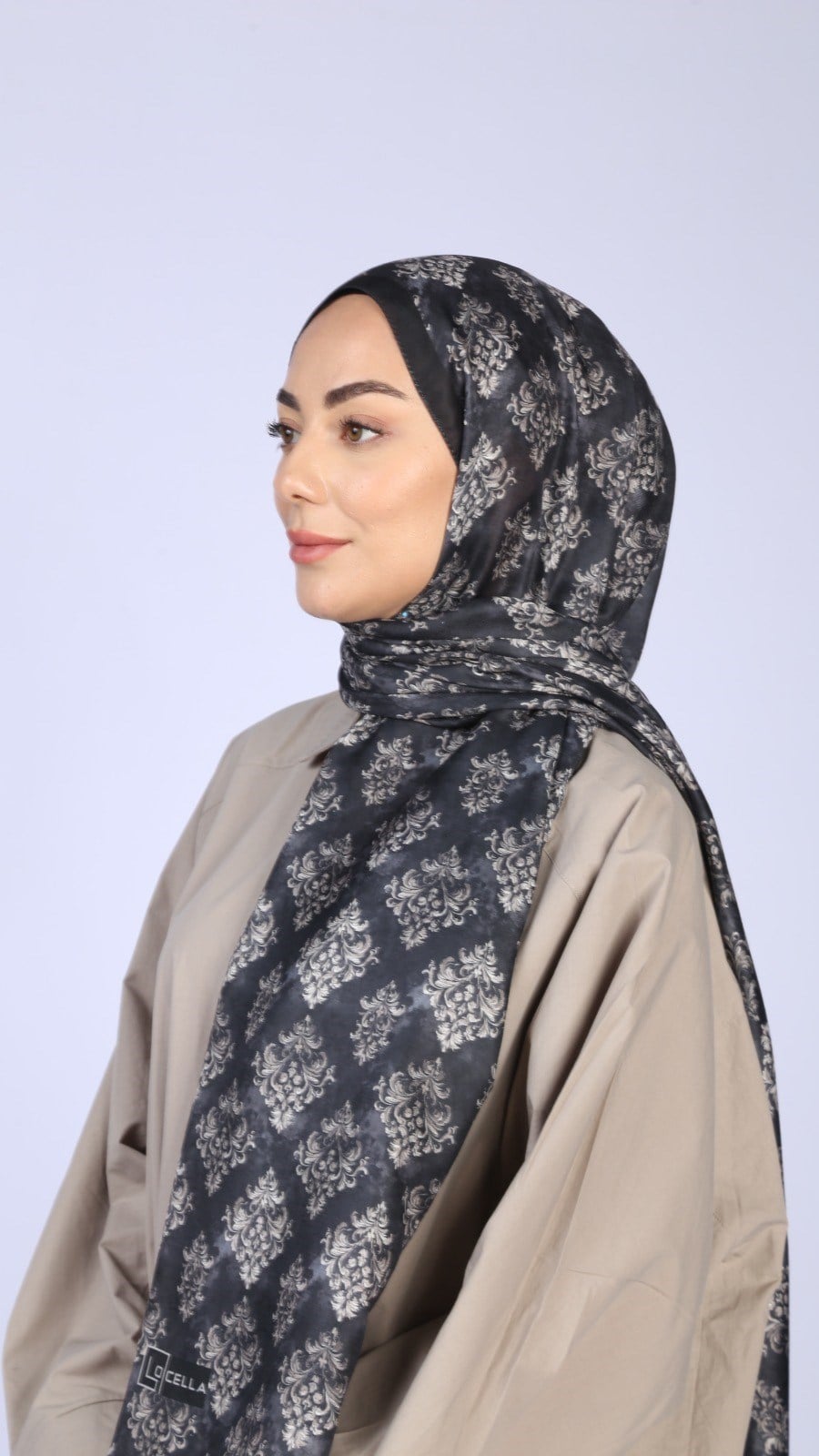 Locella Koza Pamuk Şal Siyah