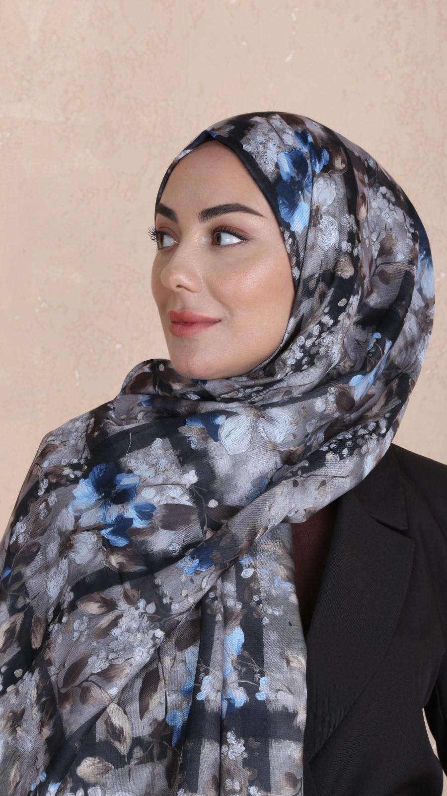 Locella Koza Pamuk Şal-Siyah-5