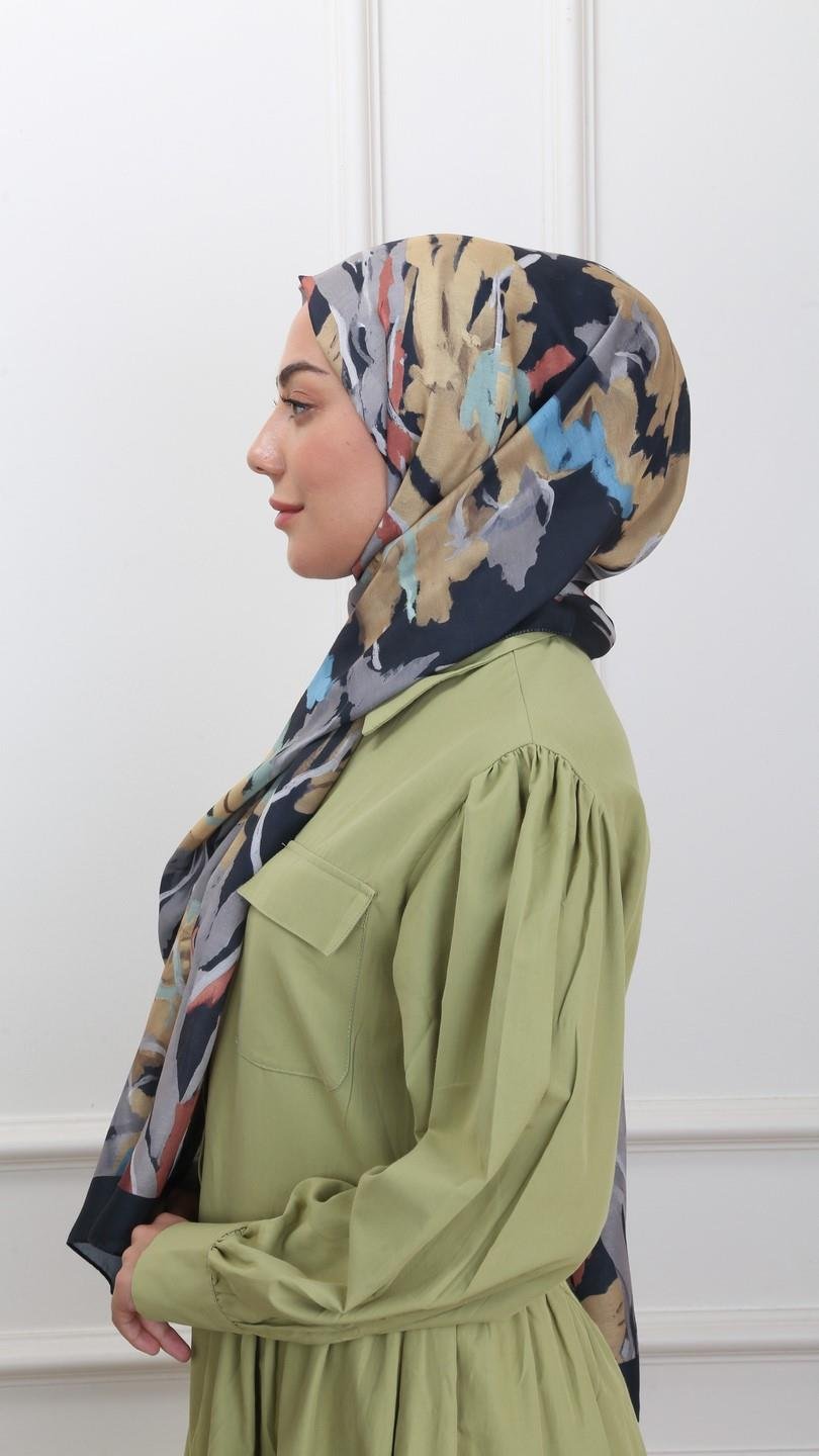 Locella Koza Pamuk Şal Siyah-5