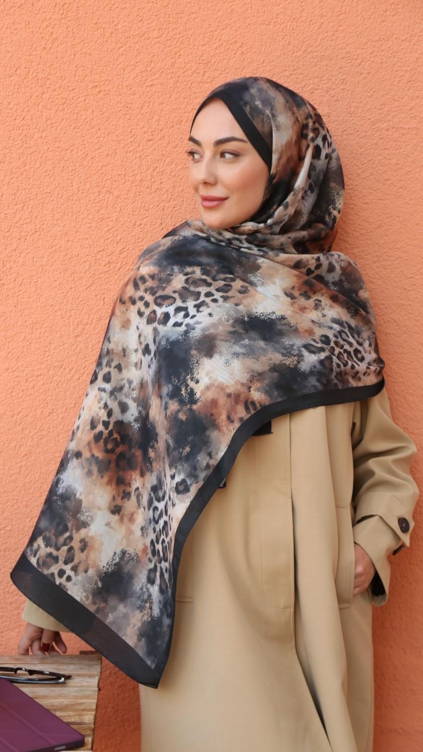 Locella Koza Pamuk Şal-Siyah-3