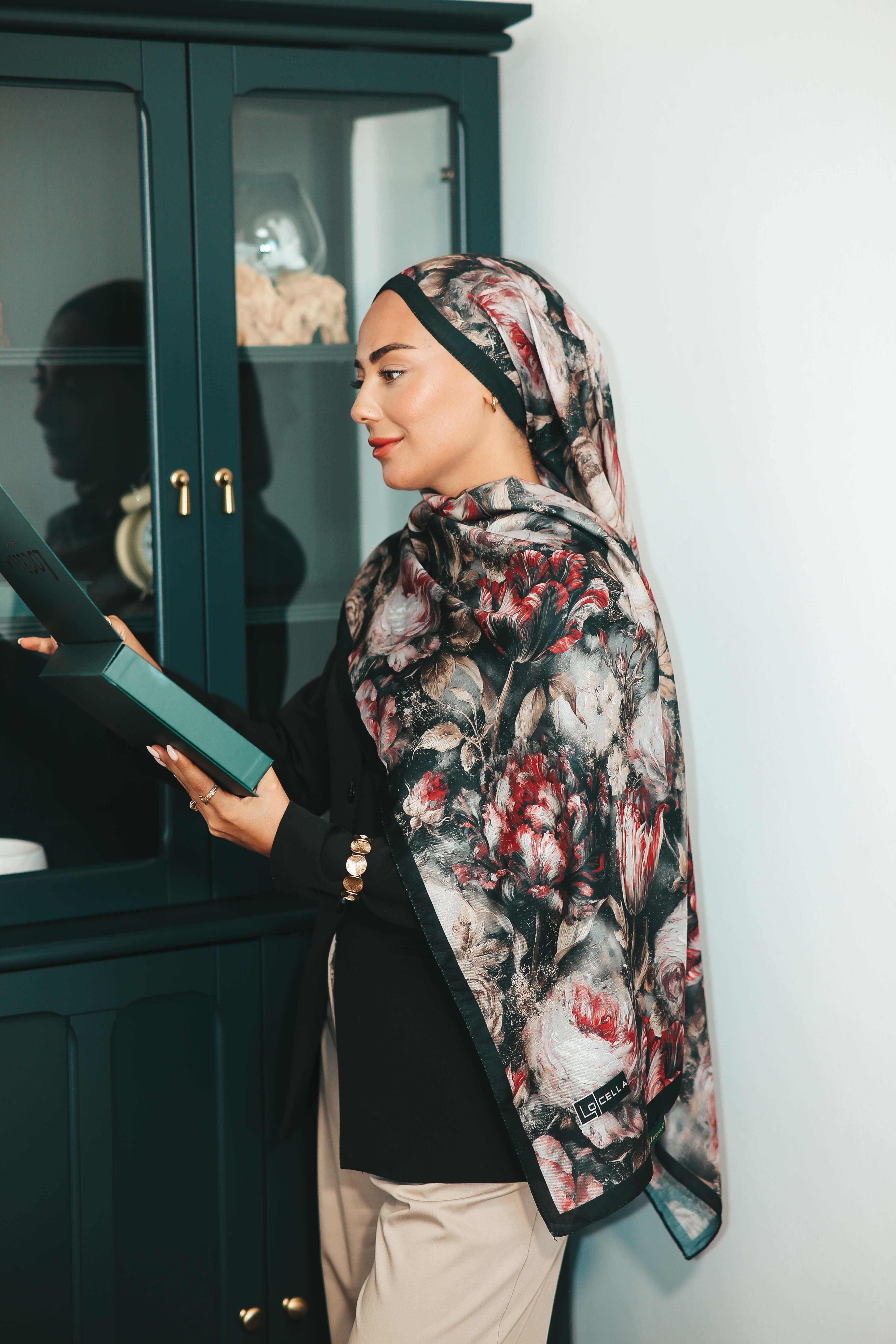 Locella Koza Pamuk Şal Siyah