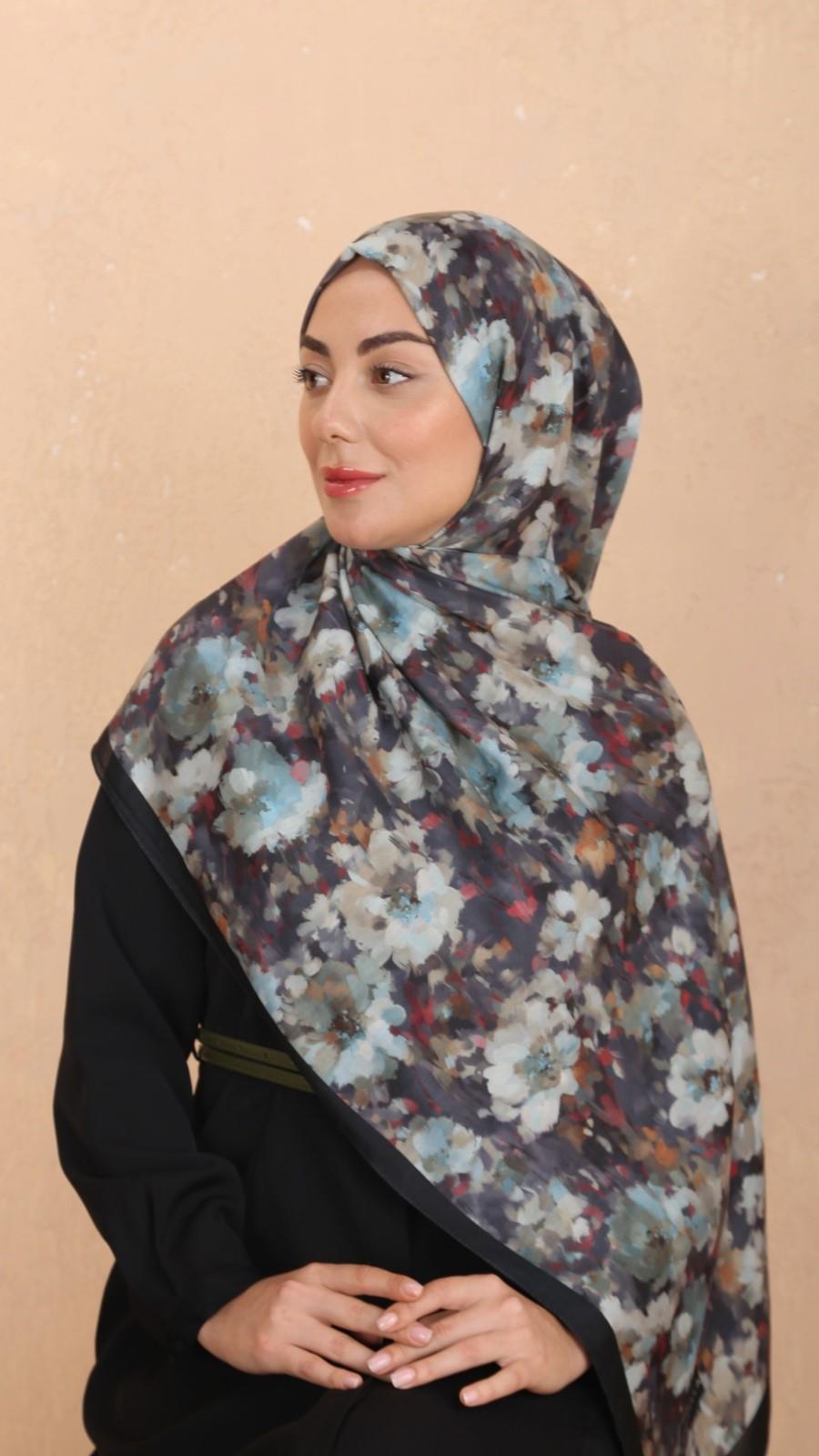 Locella Koza Pamuk Şal-Siyah-3