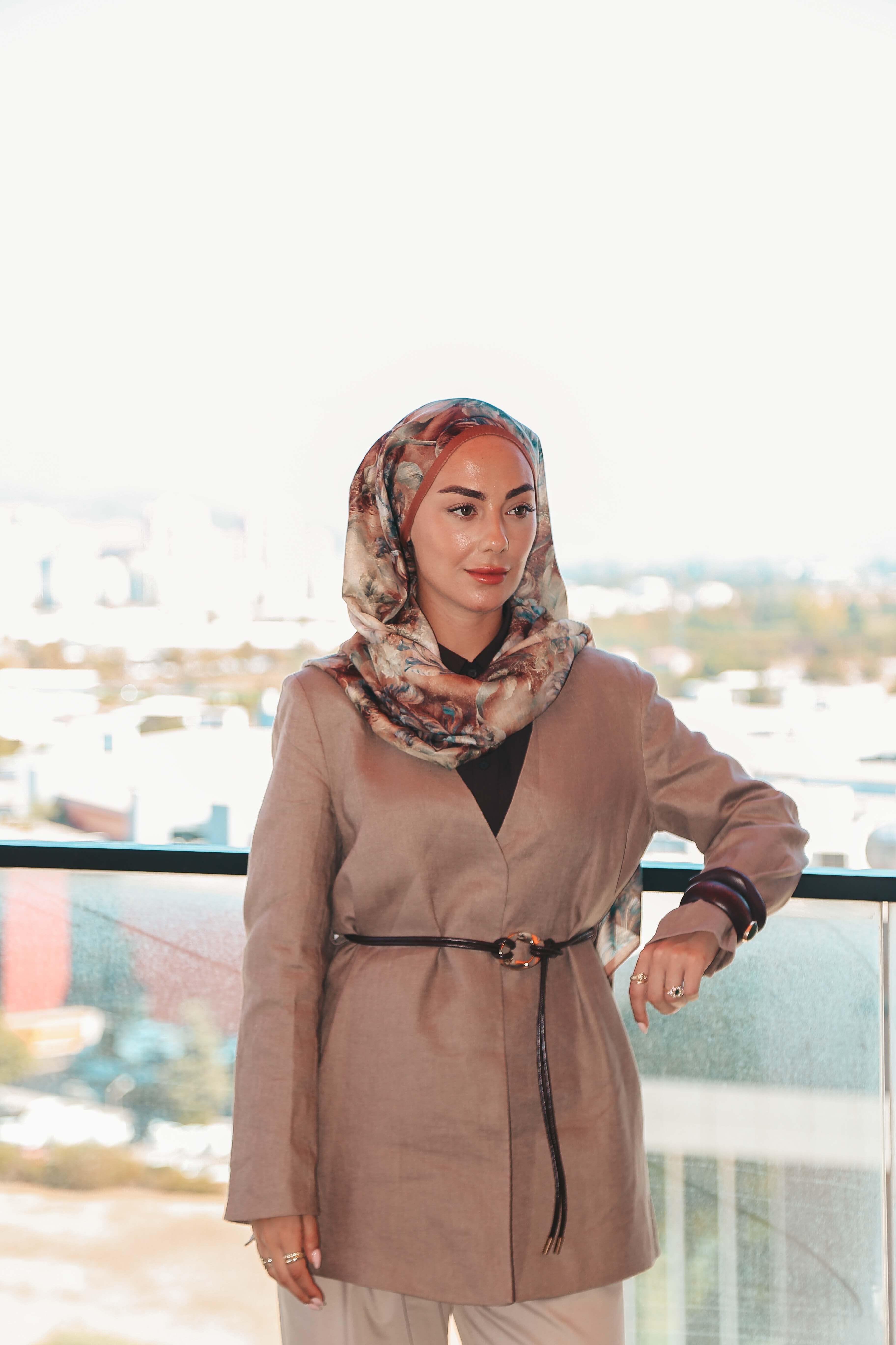 Locella Koza Pamuk Şal Tarçın