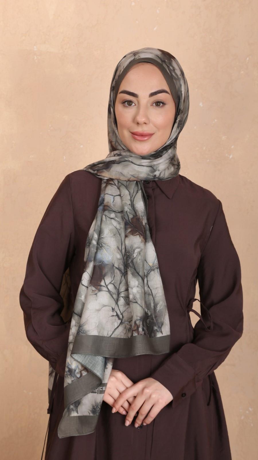 Locella Koza Pamuk Şal Yeşil