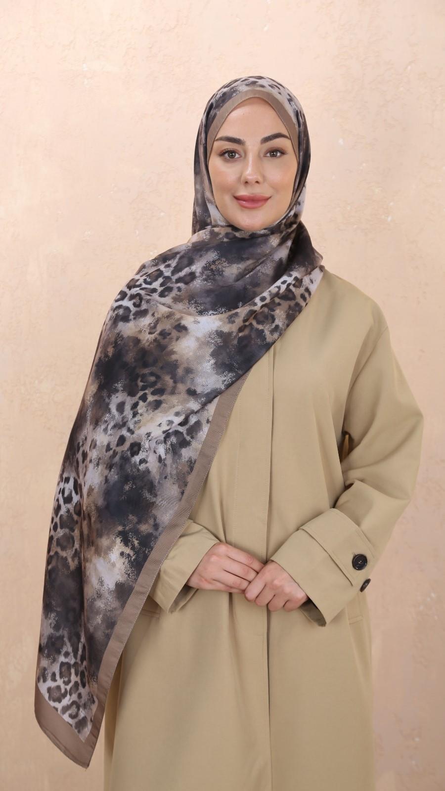 Locella Koza Pamuk Şal-Zeytin Yeşili-1