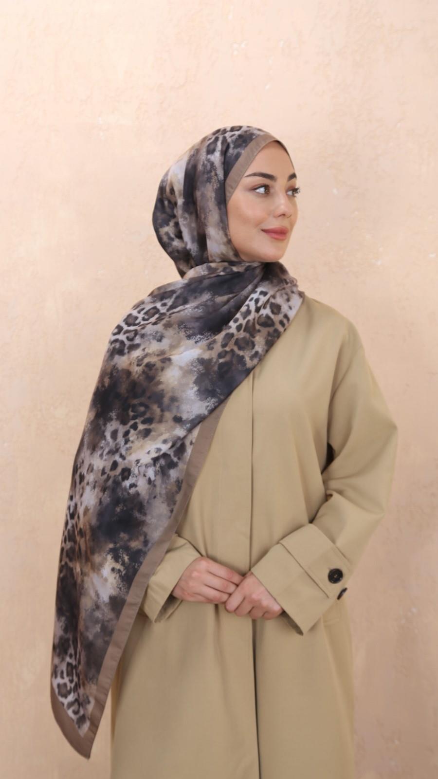 Locella Koza Pamuk Şal-Zeytin Yeşili-1