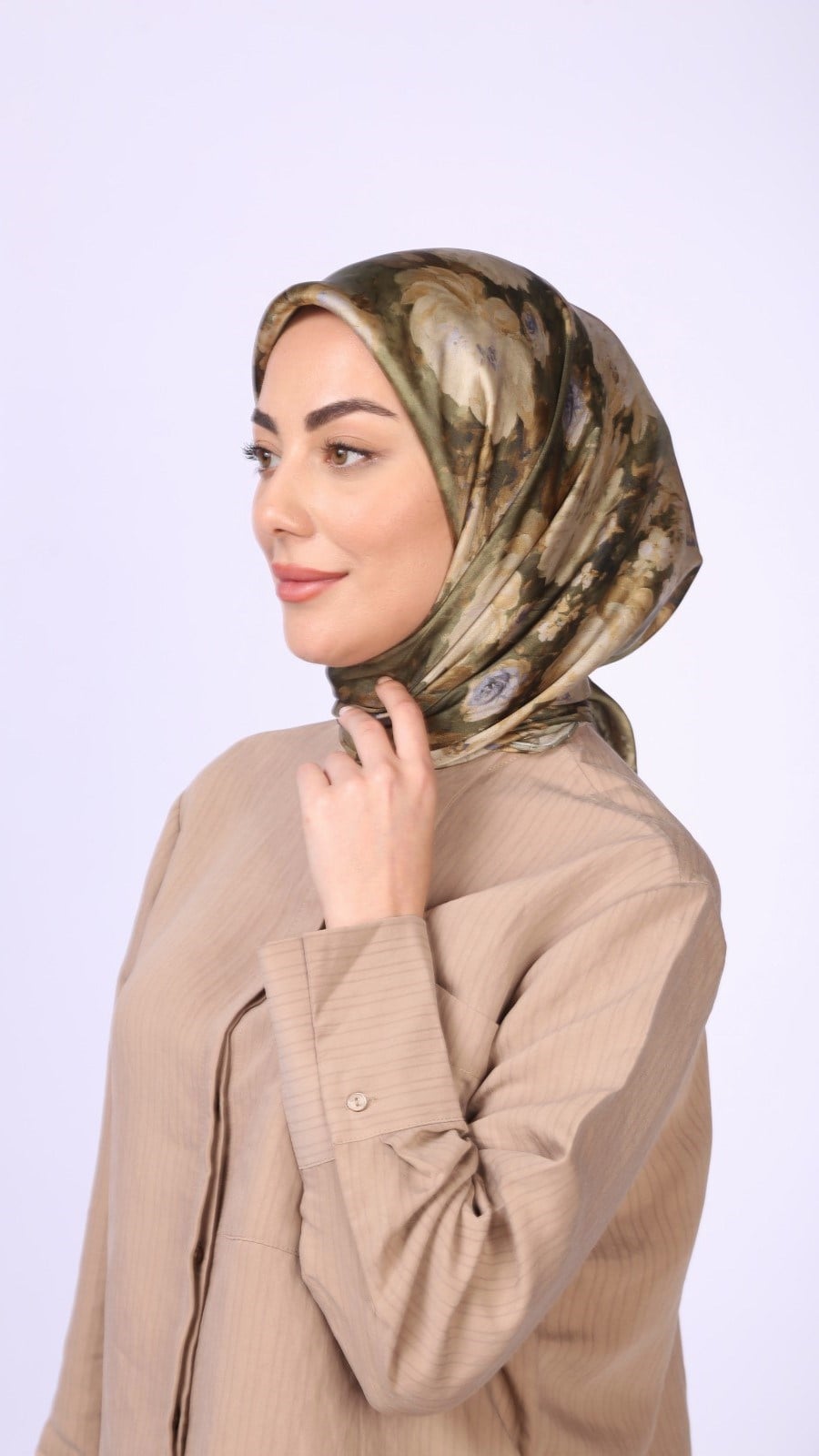 Locella Kristal Eşarp Haki Yeşil