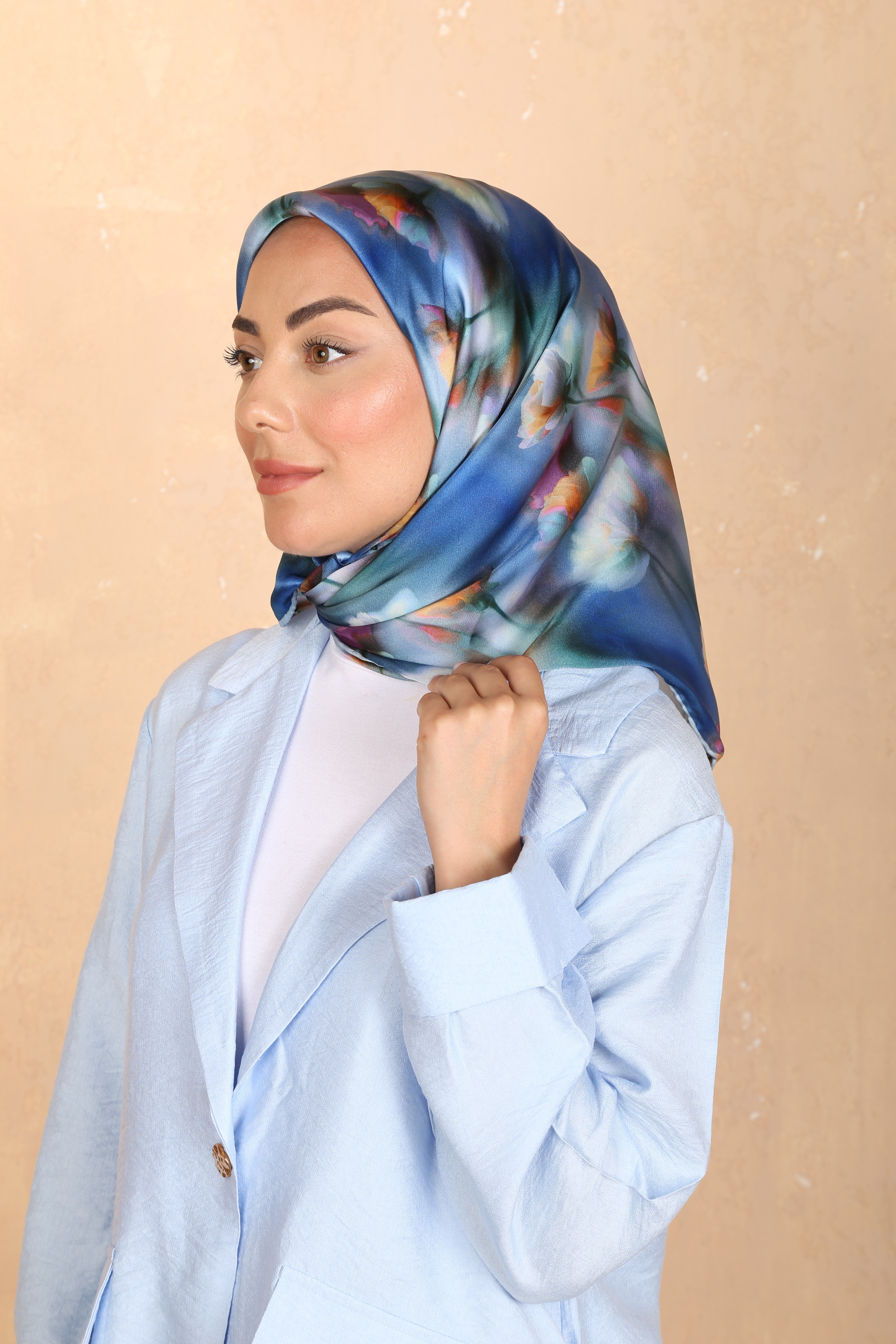 Locella Kristal Eşarp -Mavi