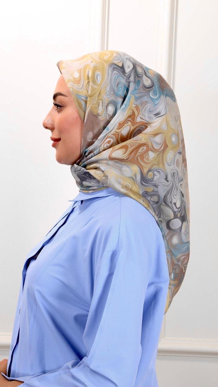 Locella Modal İpek Eşarp Vizon Sarı-1