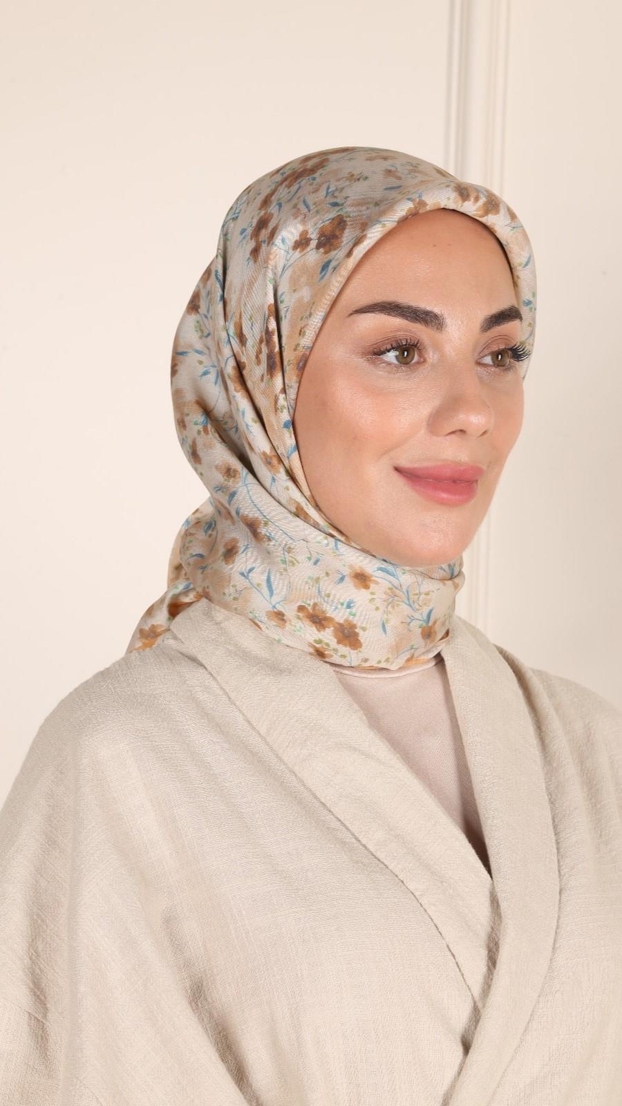 Locella Modal İpek Eşarp Turuncu-6