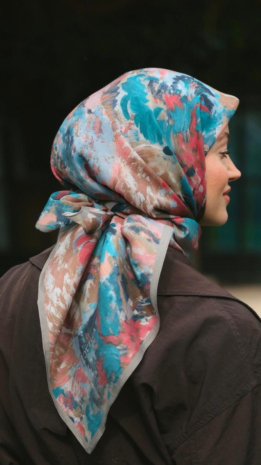 Locella Modal İpek Eşarp Çok Renkli-4